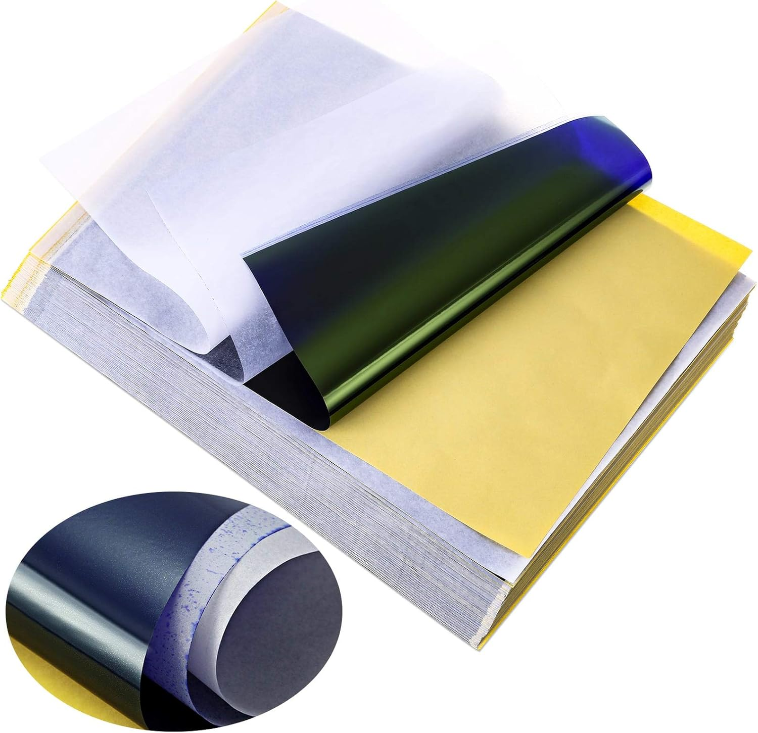 Audab Tattoo Transfer Paper, 38 Sheets Stencil Paper for Tattooing, 8 1/4 X 11 3/4 image number 3