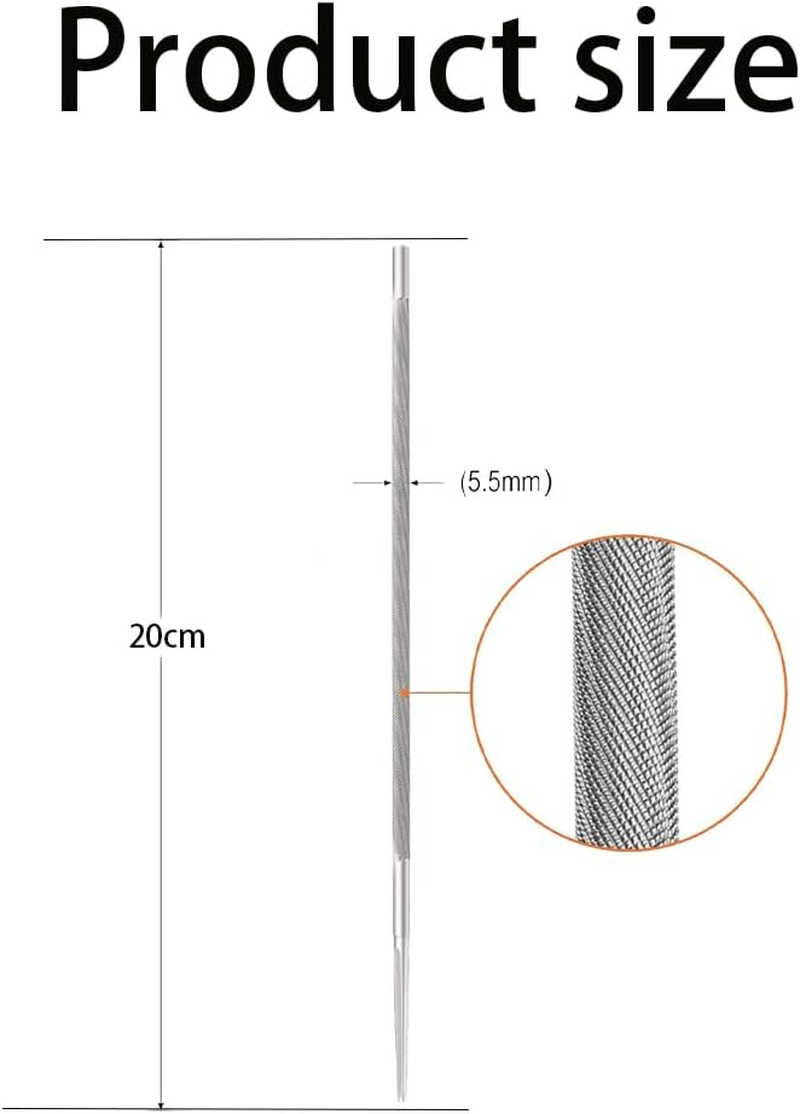 6Pcs 7/32"Chainsaw File,Round Chainsaw Chain Sharpening File,Chain Saw Hand Files for Chainsaw Types,Chainsaw Chain Sharpening Tools,Manual Chainsaw Sharpener,Double Cut Chainsaw Blade Files(Silvery) image number 5