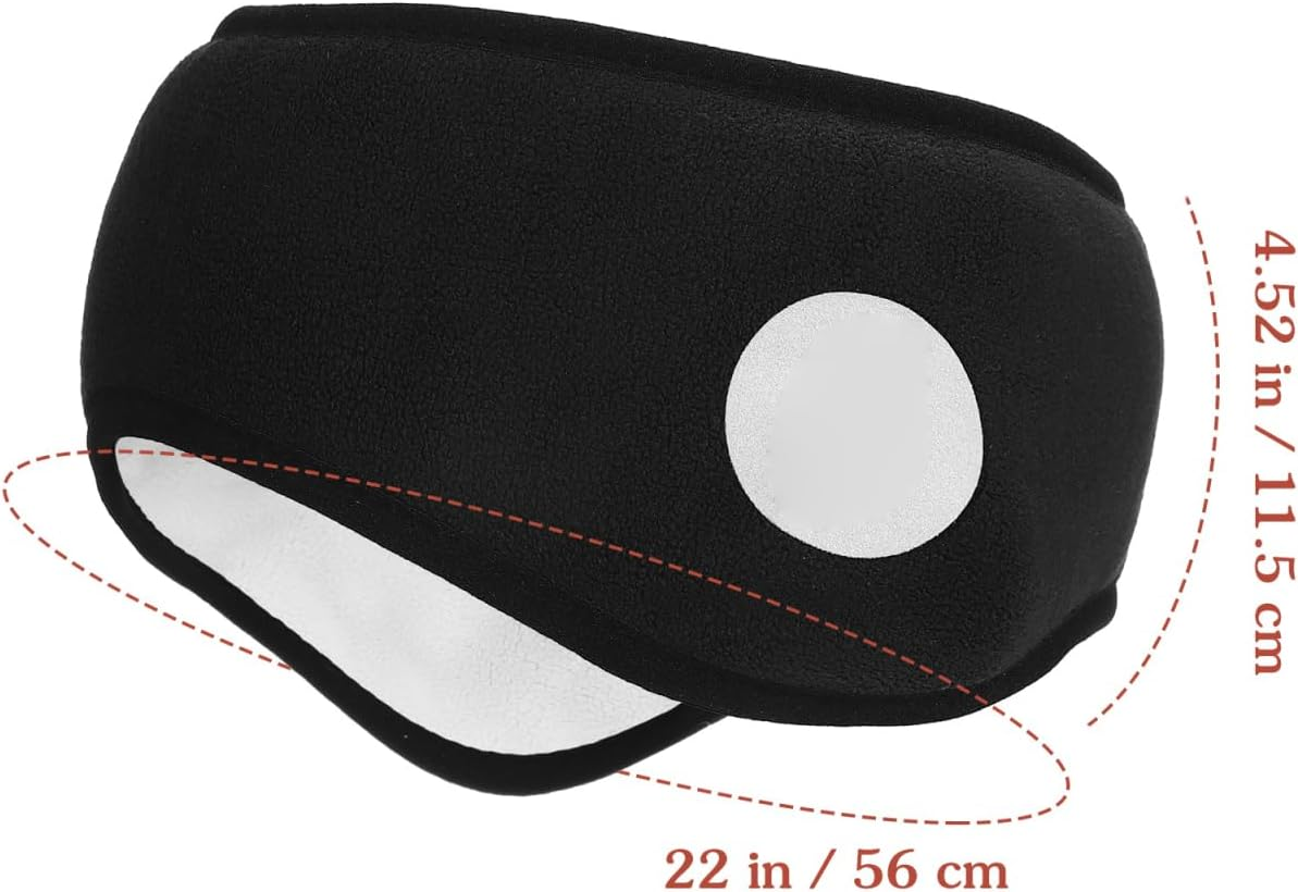 Totority Adjustable Sleeping Earmuffs, 2-In-1 Head Adjustable Sleep Earmuff Headband, Winter Ear Warmers for Men and Women, 2-In-1 Ear and Eye Mask, Comfortable Soft Eye Mask