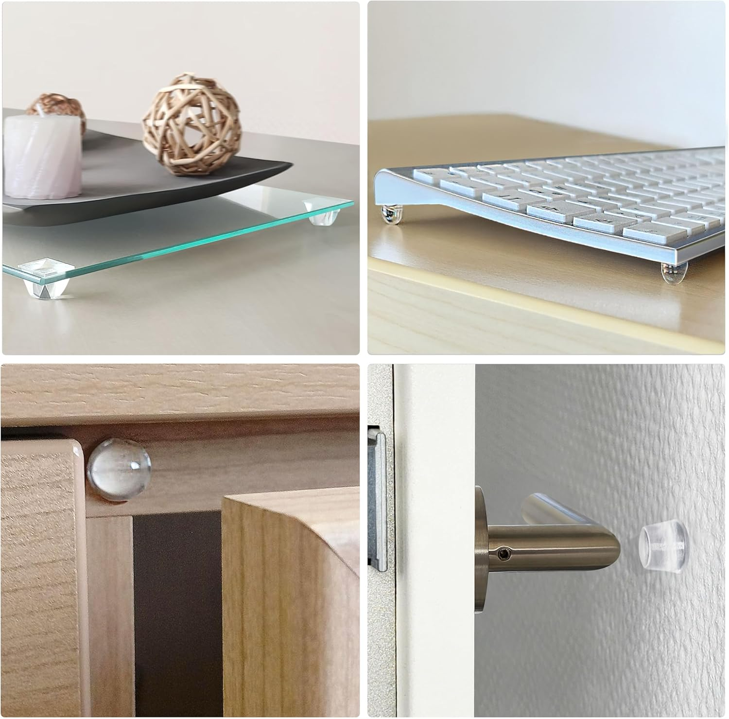 3M Bumpons | Self-Adhesive Elastic Buffer | Dimensions 10.5 Mm Width 2.5 Mm Height | Transparent/Pack of 54 on Plate image number 1