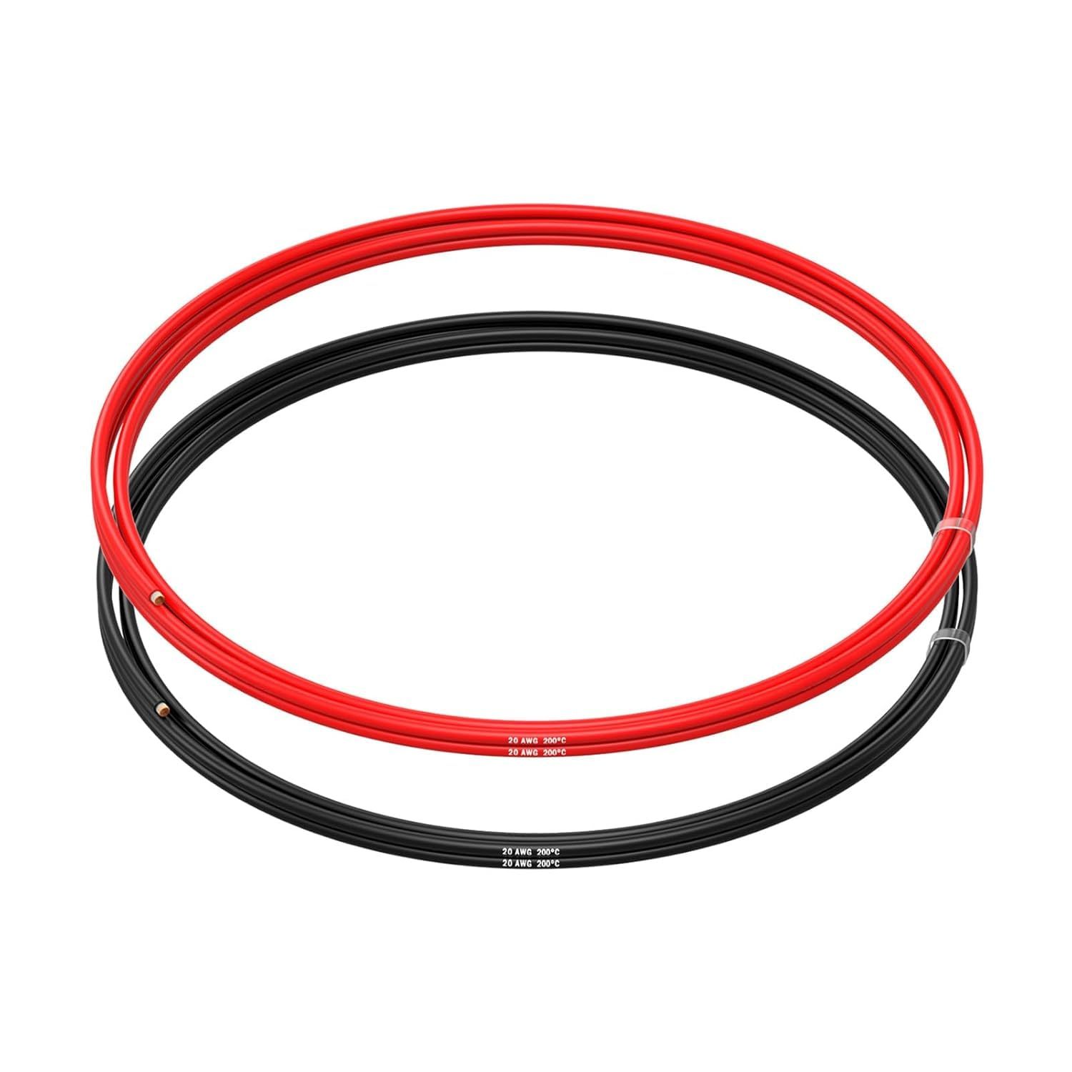 Ozchillon Flexible Silicone Wire 2M Red and Black Pair &ndash; Tinned Copper 12&ndash;28 AWG 12V 600V Heat Resistant Cable for Automotive Electrical LED RC Drones 3D Printer Electronics (20AWG) image number 3