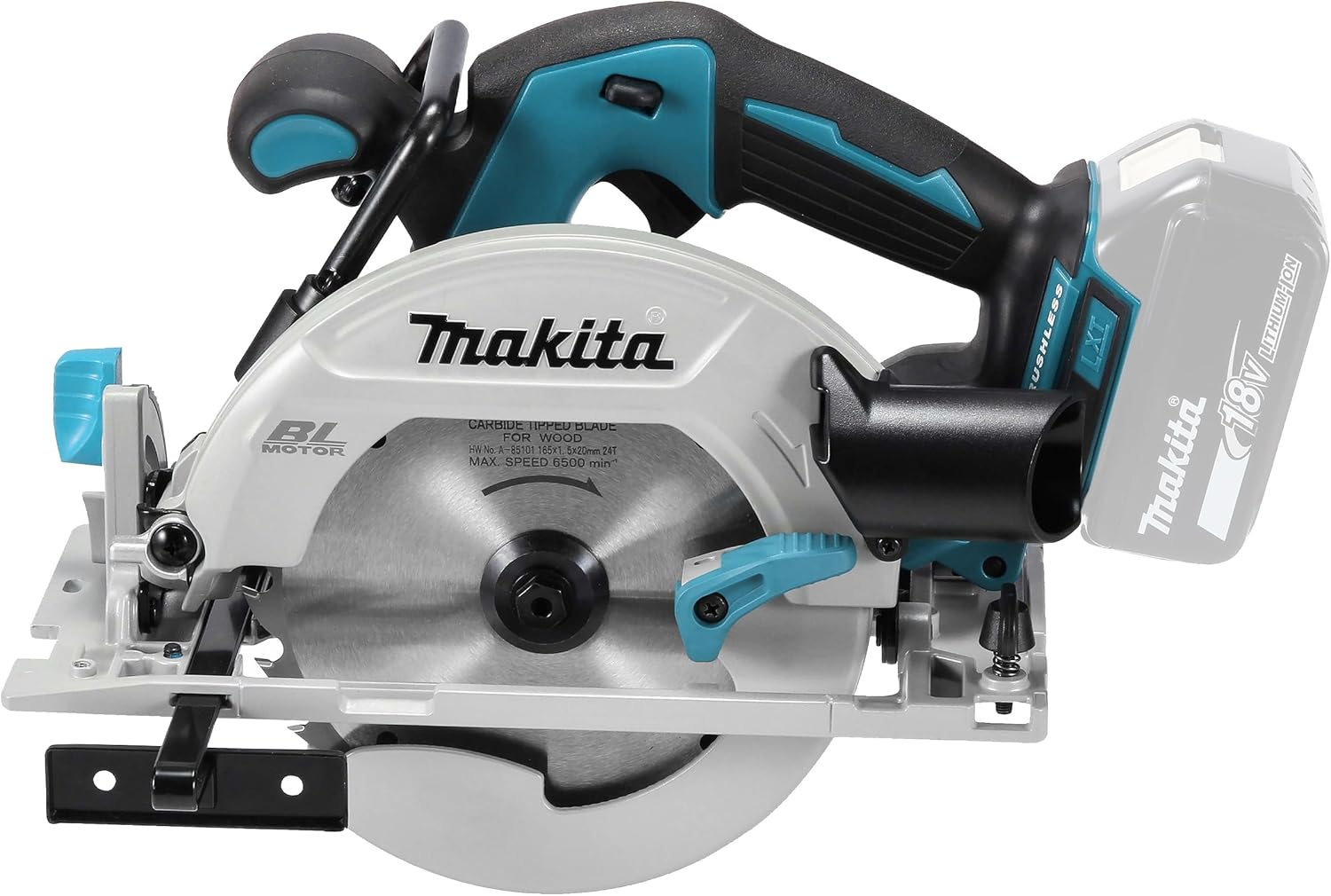 Makita DHS680Z Mobile Circular Saw 18V Brushless 165Mm, Tool Skin Only, Battery and Charger Are Not Included. image number 2