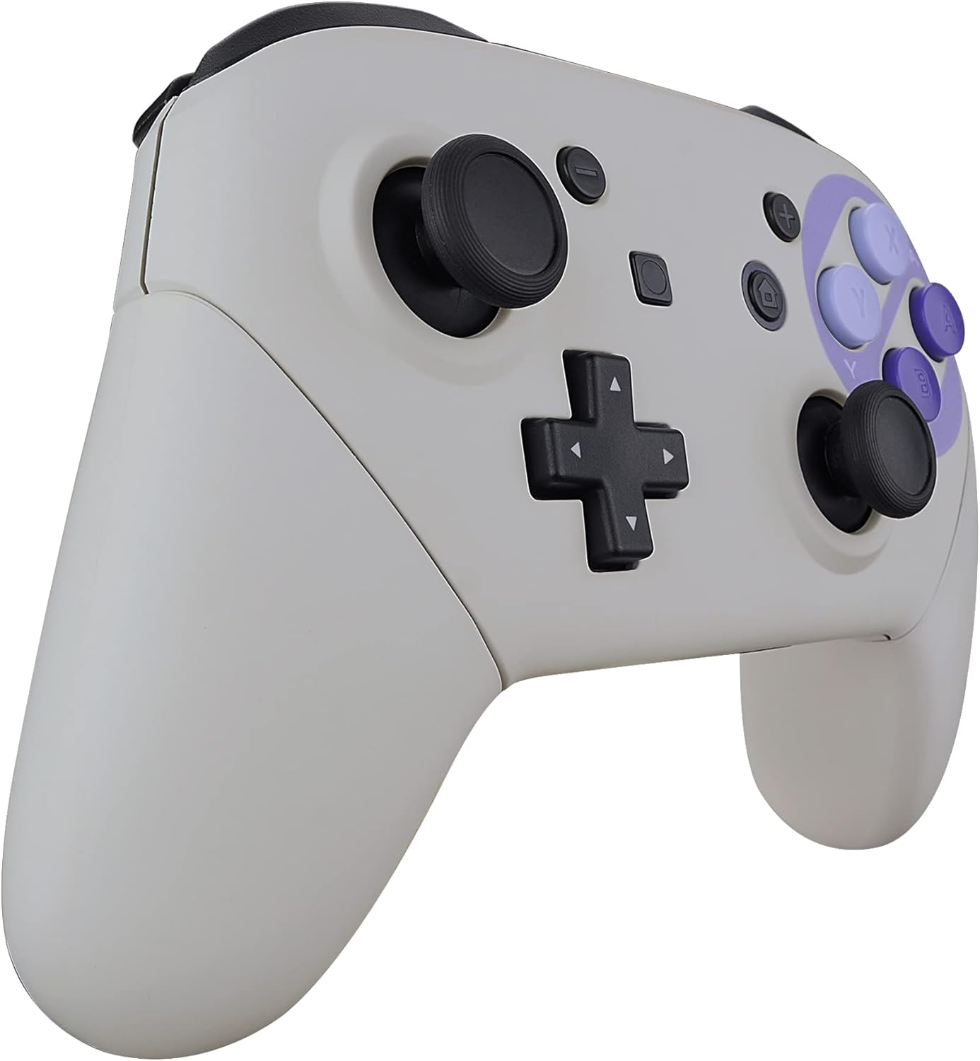 Extremerate Faceplate Backplate Handles for Switch Pro Controller, Classic SNES Style Replacement Shell Case with Red D-Pad ABXY Buttons for Nintendo Switch Pro - Controller NOT Included image number 6