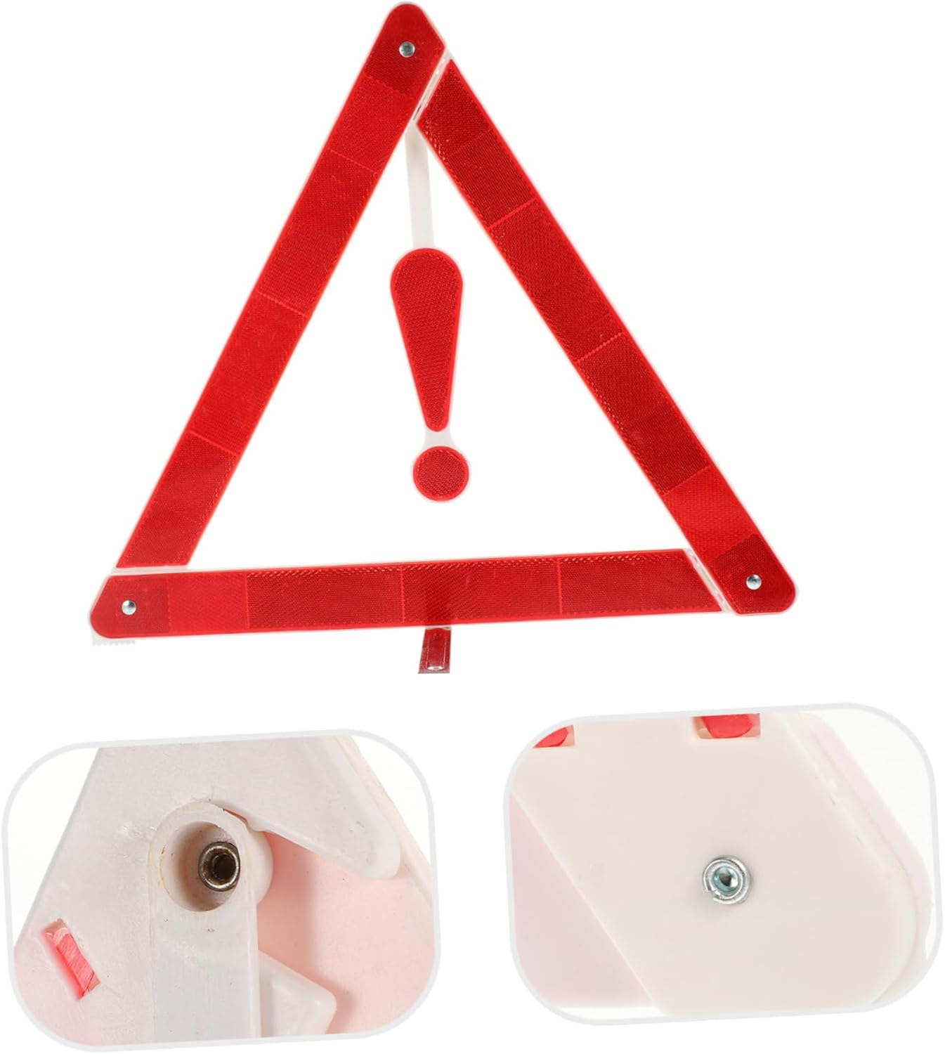 Mikinona 2Pcs Car Safety Triangle Warning Signs Folding Road Safety Kit Durable Reflective Tripod for Vehicle Emergency and Roadside Assistance image number 1