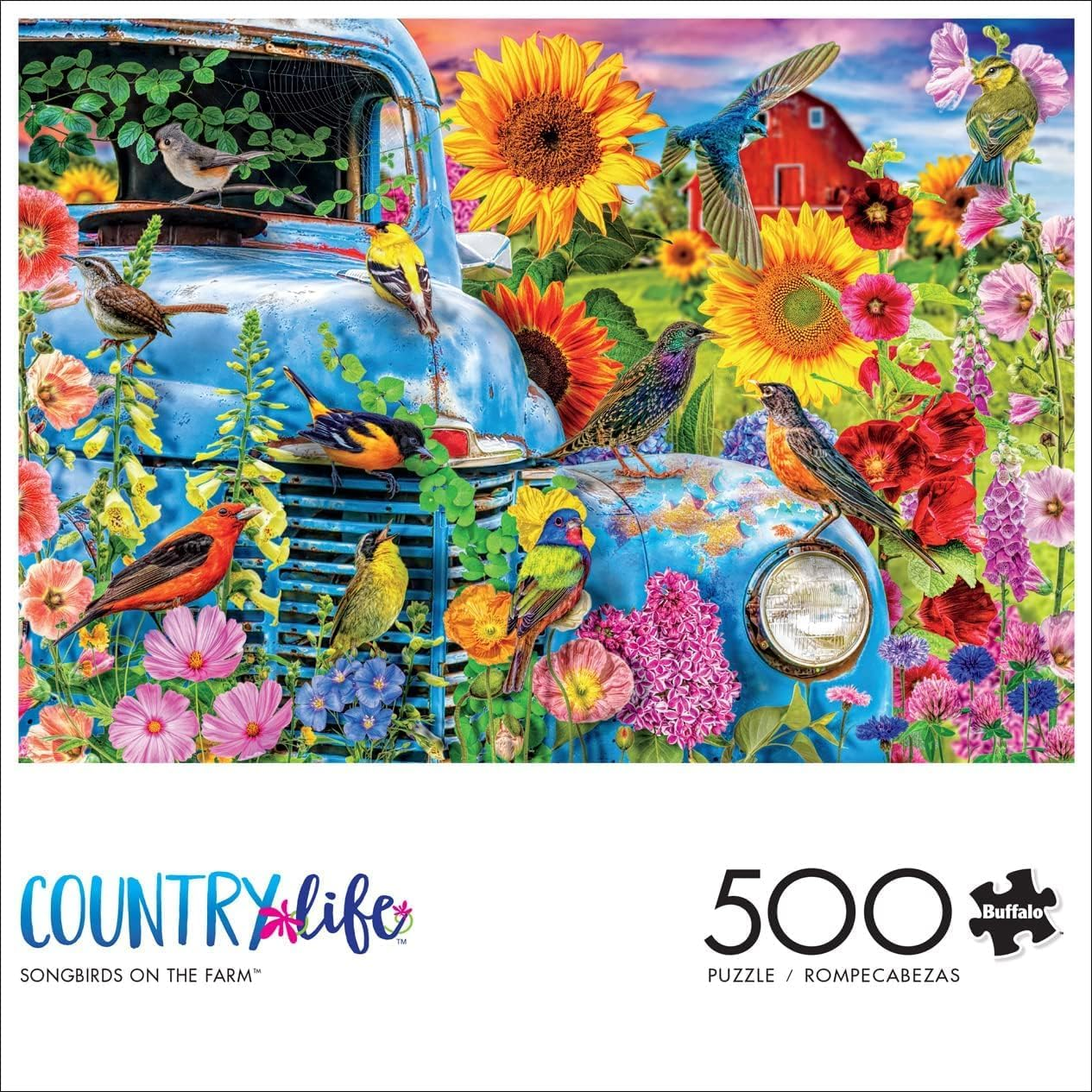Buffalo Games - Country Life - Songbirds on the Farm - 500 Piece Jigsaw Puzzle image number 2