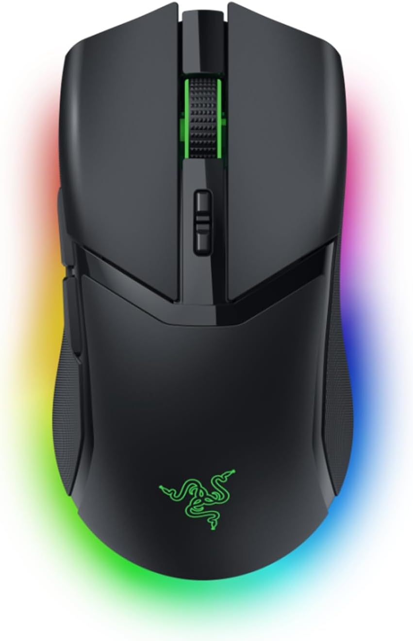Razer Cobra Pro Wireless Gaming Mouse with RGB Optical Focus Pro Sensor with 30K DPI (10 Customizable Buttons, Hyperspeed Wireless Polling 8K Hz, Bluetooth, Chroma Lighting with 11 Zones) White