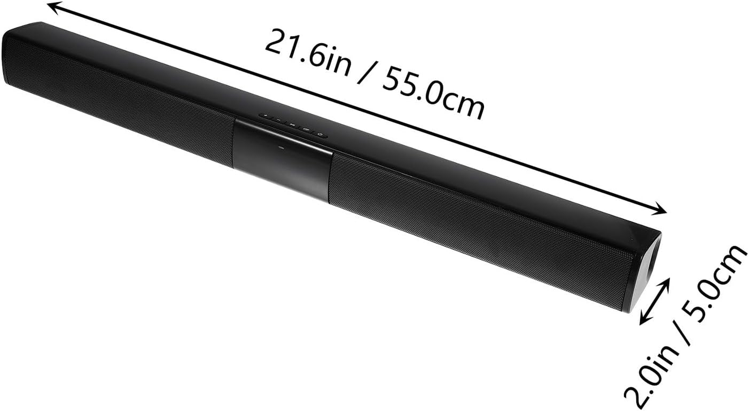 BUGUUYO Wireless Soundbar Speaker with Memory Card Slot Portable Multimedia Speakers for TV Computer Phone Compatible DC5.0V Power image number 1