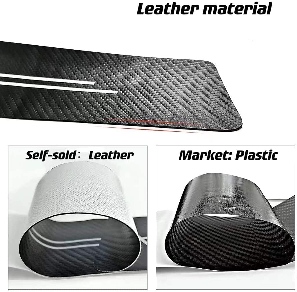 Abiwash SAMKAS 4PCS for Subaru CROSSTREK Door Sill Protector Decoration Entry Guard Scuff Plate Threshold Carbon Fiber Sticker Decorative Scratch Pad Film for CROSSTREK image number 4
