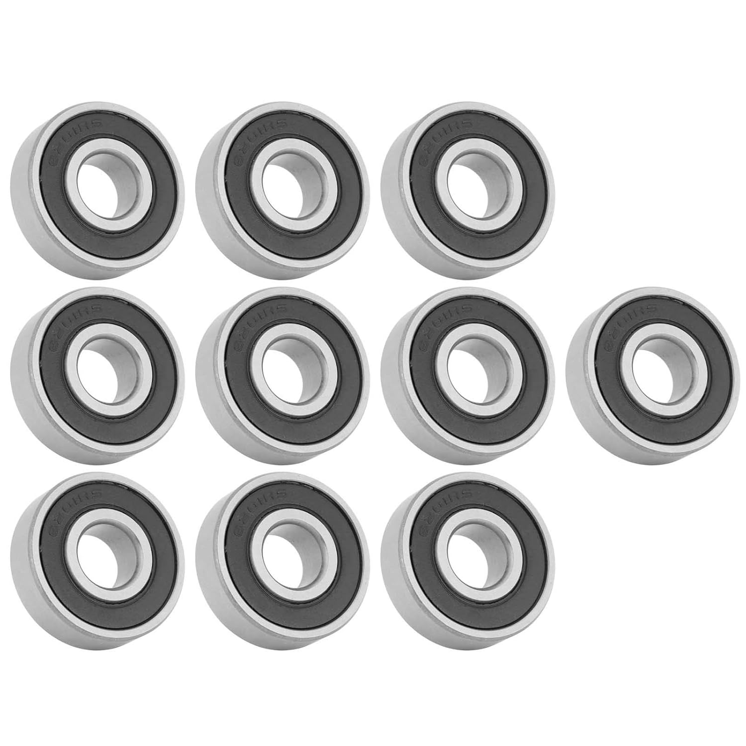 Jectse 10Pcs 6201-RS Ball Bearing, Deep Groove Steel Bearing, 32 * 12 * 8Mm, for Gearboxes, Instrumentation, Motors, Household Appliances, Internal Combustion Engines image number 3