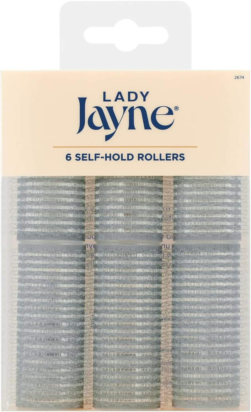 Lady Jayne Self-Holding Hair Rollers, Medium (Pack of 6)