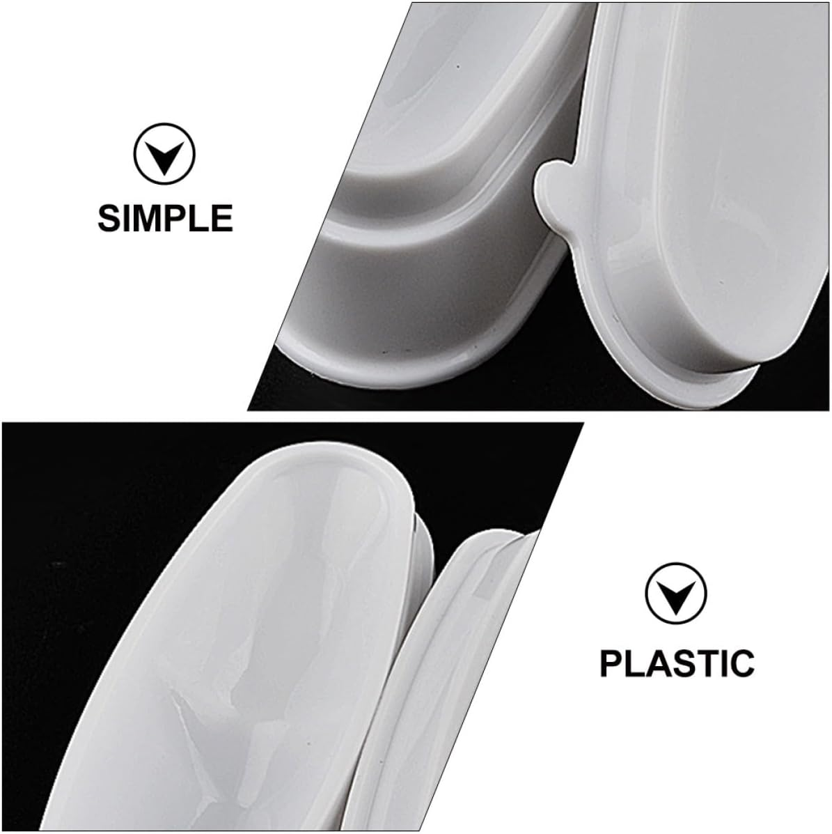 Garneck 2Pcs Nail Dipping Powder Tray Plastic French Dip Holders with Ergonomic Arc Design for Home Manicure Nail Care and DIY Use image number 4