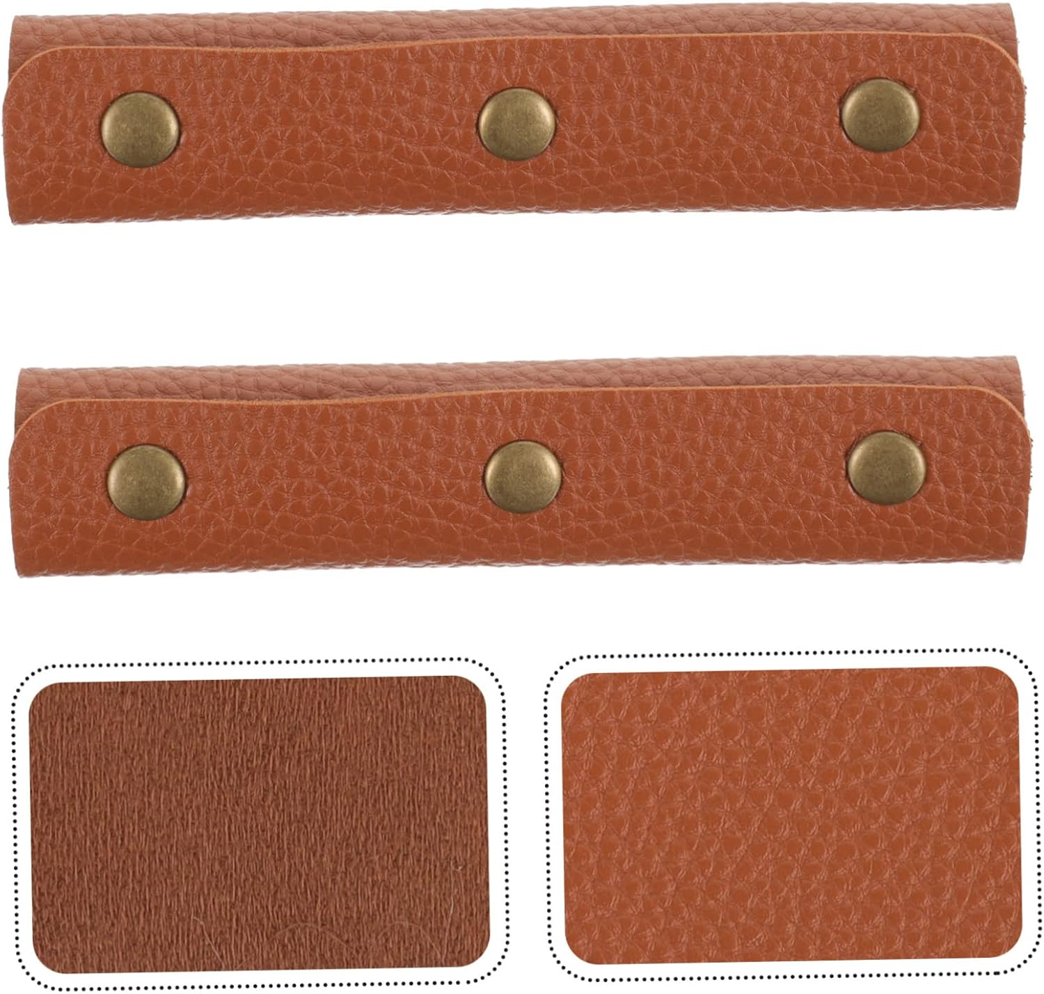 PLAFOPE 2Pcs Luggage Handle Covers Suitcase Handle Wrap Pu Leather Grip for Protection image number 2