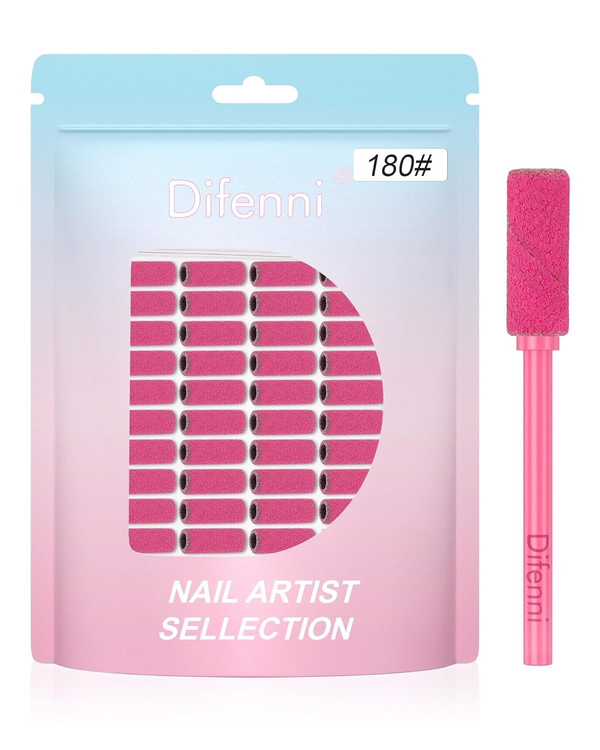 100 Pcs Mini Sanding Bands for Nail Drill,240 Grit Small Sanding Bands Nail Drill Bits with 3.1Mm Mandrel Bit for Acrylic Nails Natural Nails Gel Manicures and Pedicure,Rose Red