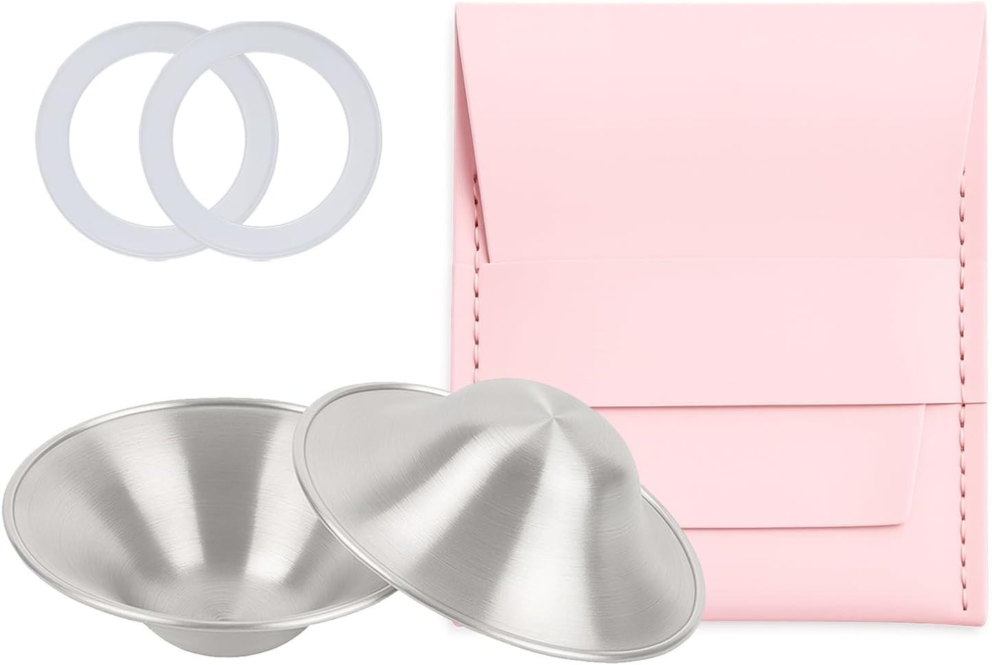 The Original Silver Nursing Cups, 999 Silver Nipple Shield for Breastfeeding Baby, Newborn Essentials Newborn Mother Nipple Shield Helpful for Lactation Care Relieving Nipple Pain Cracking image number 4