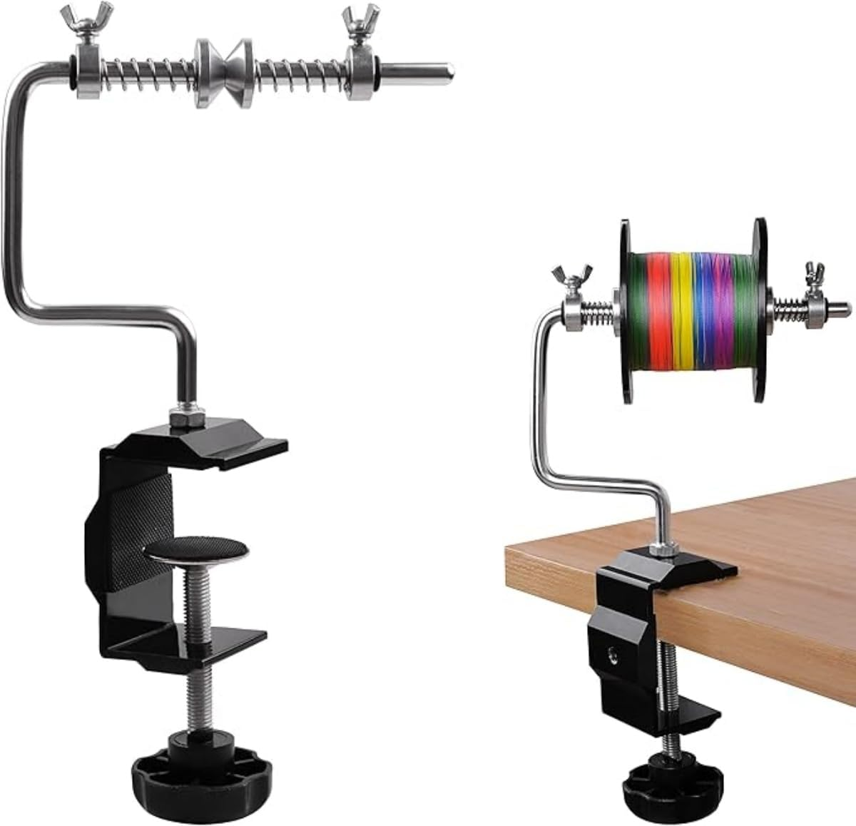 YAOYAOLING Spinning Lines Winder, Fishing Line Spooler, Portable Fishing Line Reel for Longlining, Silvery image number 6