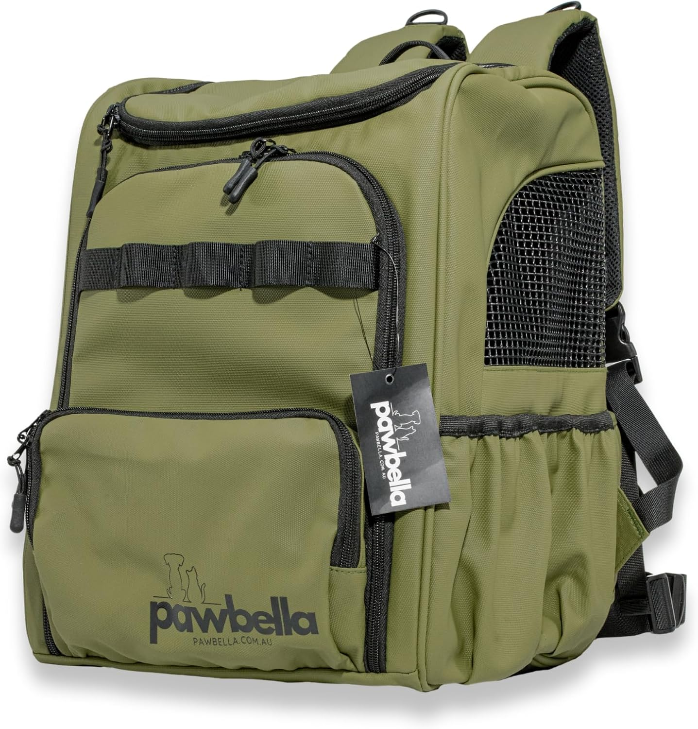 Pawbella Adventure Pet Backpack Carrier for Cats, Dogs &ndash; Expandable, Ventilated, Airline Approved, Comfortable & Waterproof Pet Carrier for Local Parks, Beach, Play Dates & Visiting Friends