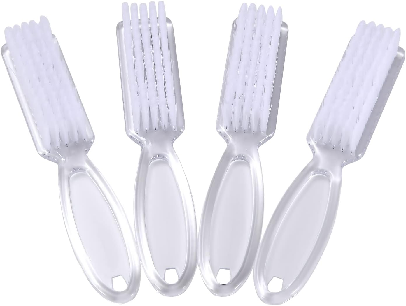 Yebeauty Nail Brush Fingernail Cleaner, 4 Pcs Hand Scrub Cleaning Brush Plastic Hand Finger Toes Scrubbing Brush, Pedicure Nail Scrubber