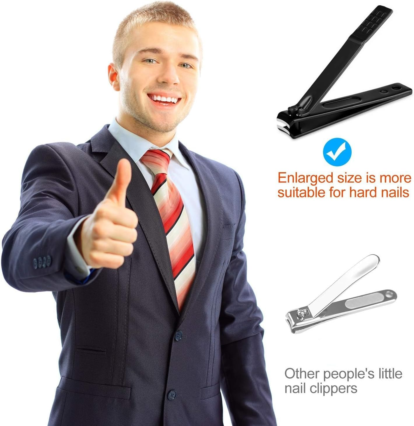 Manicure Set Men Travel Luxury Manicure 8 in 1 Stainless Steel Professional Pedicure Set Travel Grooming Kit Men Husband Boyfriend Lover Parents Women Elder Patient Nail Care image number 2