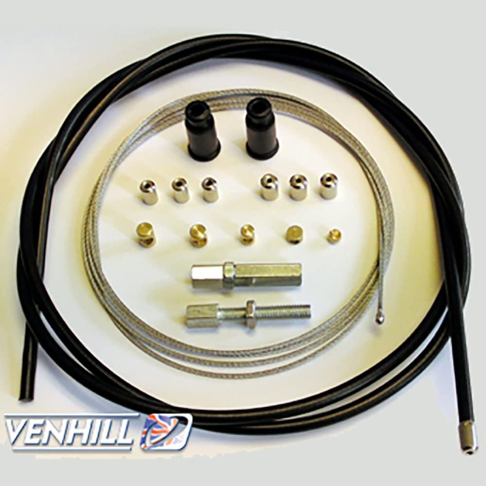 Venhill U01-4-100/A-BK Universal Motorcycle Throttle Cable Kit