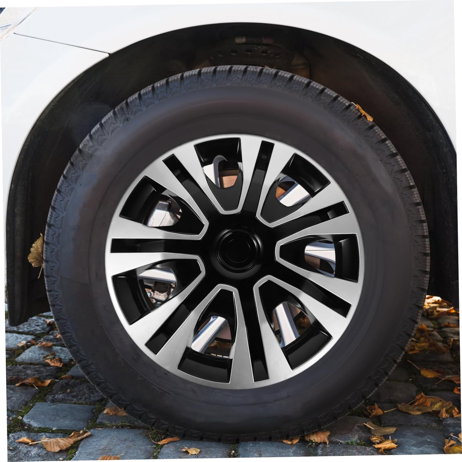 MUCKLILY Automotive Wheel Replacement Tire Wheel Covers for Transporter Rim Protector Pp Material Sleek Finish image number 5