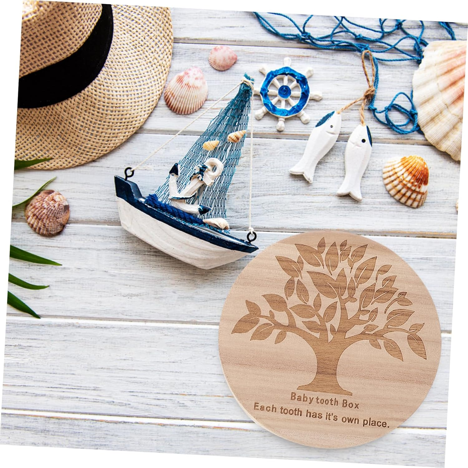 Abaodam Compact Baby Tooth Keeper Newborn Baby Milestone for Keepsake Collection image number 3