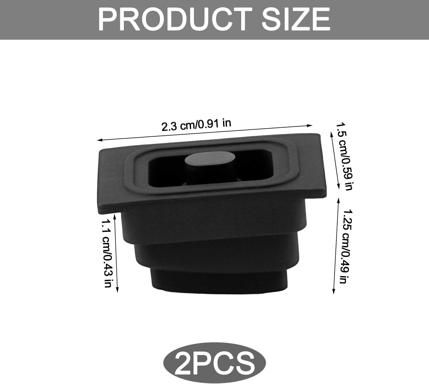 PEUTIER 2Pcs Car Exterior Door Handle Buckle Induction Button, Black Rubber Induction Button Cover Car Door Exterior Accessories Compatible with Hyundai Tucson 2015-2020 image number 4