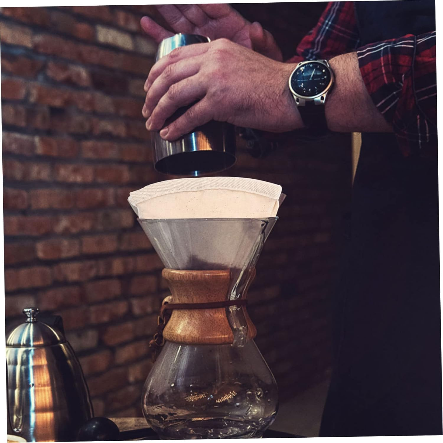 Amosfun 2Pcs Cotton Filter Bag Coffee Filter Bag Reusable Filter Bag Tea Filter Bag Cotton Filter Pouch image number 5