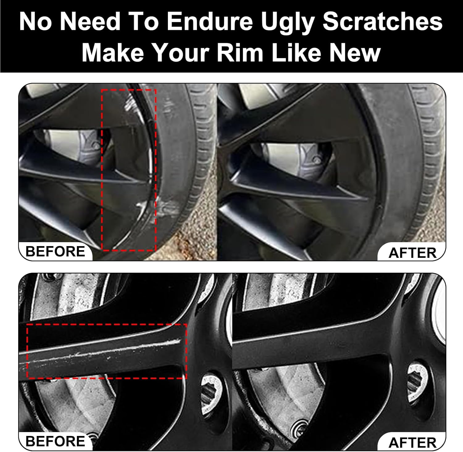 Matte Black Hub Touch up Paint Pen, Professional Wheel Scratch Repair Spray Paint, Quick & Easy, Universal Color for Rims image number 5