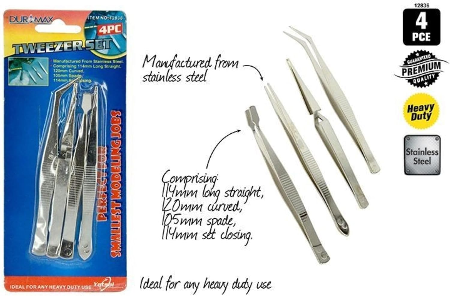 Duramax Modelling Tweezer 4-Pieces Set image number 1