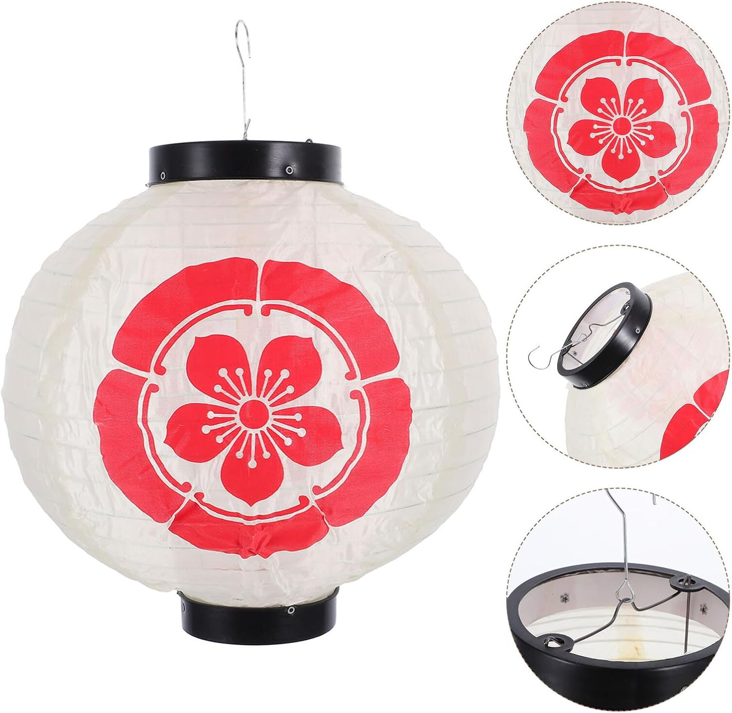 INOOMP Japanese Hanging Lantern Fabric Decorative Pendant for Outdoor Indoor Party Festival Weather Resistant Japanese Style Lantern for Restaurant Home Decor image number 3