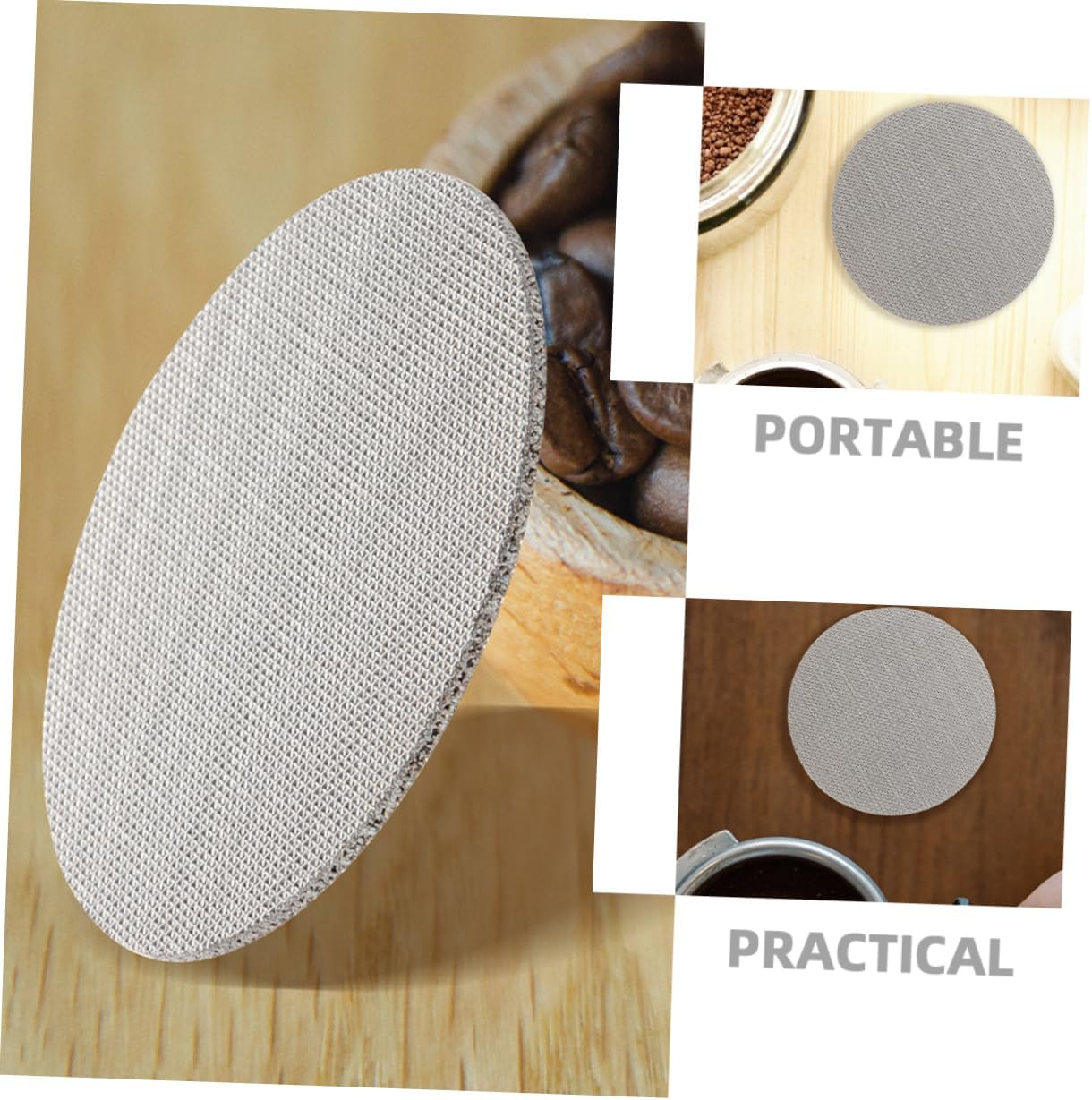 Homoyoyo Reusable Stainless Steel Screen for Espresso Machines Filter Mesh Easy to Clean and Install for Mellow and Tea Brewing image number 2