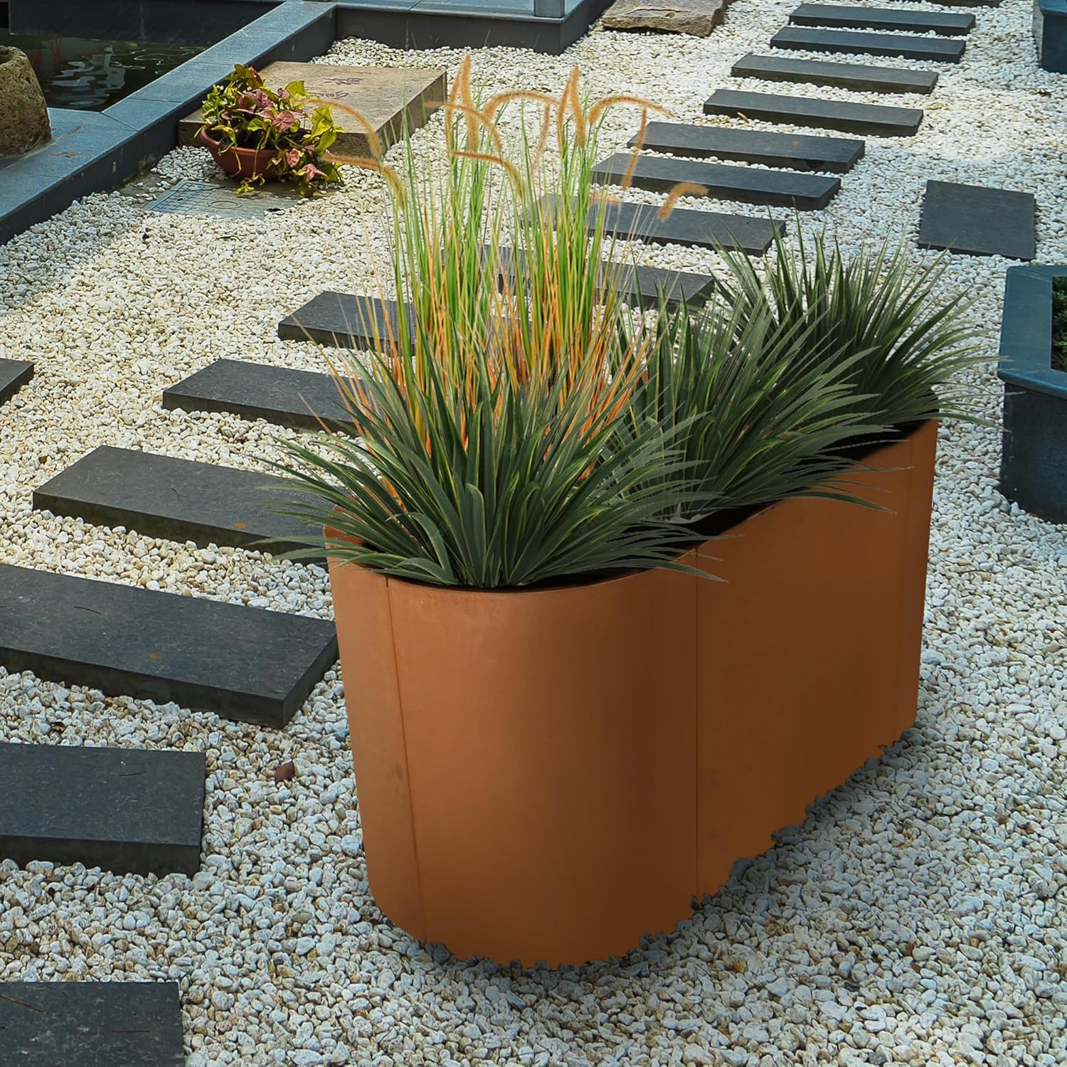 Worth Garden Heavy Duty Corten Steel Raised Garden Bed Kit - 48" Lx24 Wx24 H - Metal Pre-Rusted Planter Box for Vegetables, Flowers, Herbs, Olive Green - Outdoor Gardening image number 4