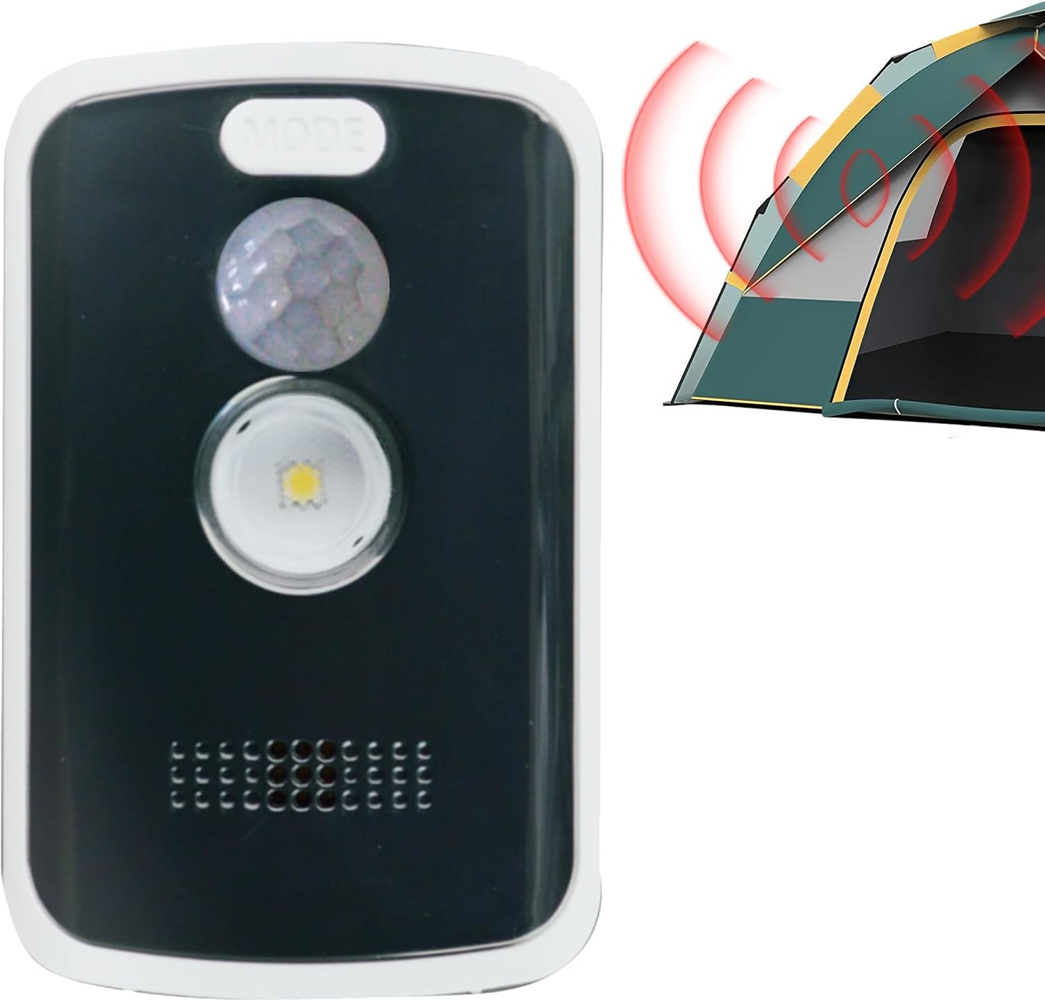 Perimeter Motion Sensor Alarm - Loud Security Alert, Safety Siren | 125Db Personal Motion Sensor for Campsite Protection, Rechargeable anti Theft Alarm, Easy Setup Detector for Outdoor Use image number 1