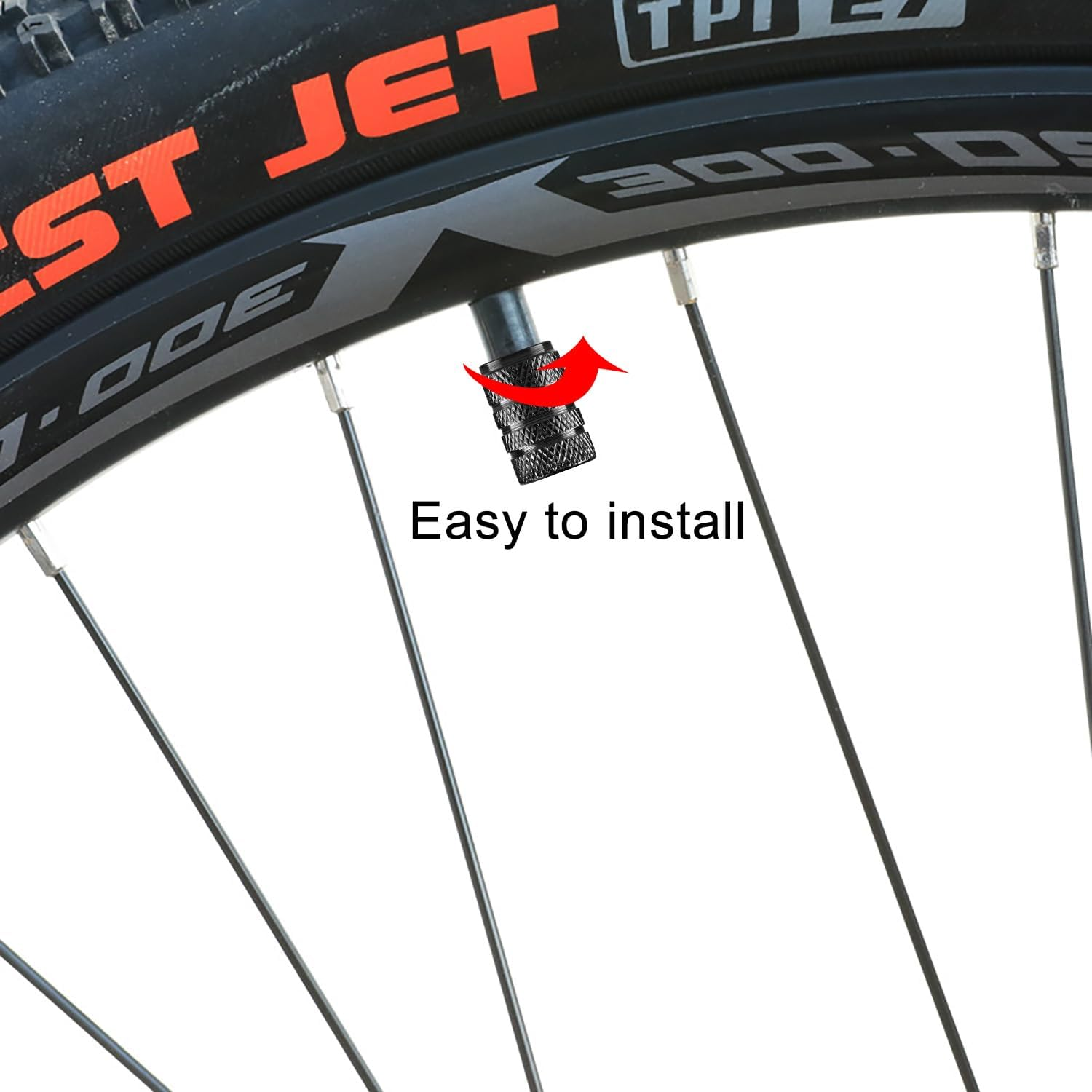 AQSQWQ Set of 8 Valve Caps, Car Valve Cover, Aluminium Car Tyre, Car Valve, Wheel Valve Caps, Valve Cover, Tyre Valve Caps in Black, Car, SUV, Motorcycle and Much More image number 5