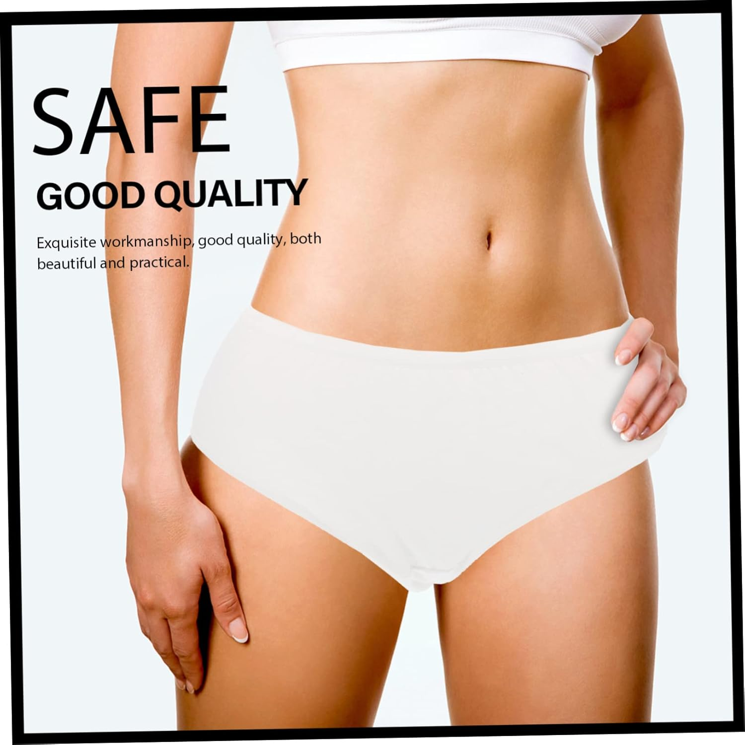 4Pcs Disposable Maternity Underwear Cotton Women Postpartum Confinement Pants Portable for Nursing White