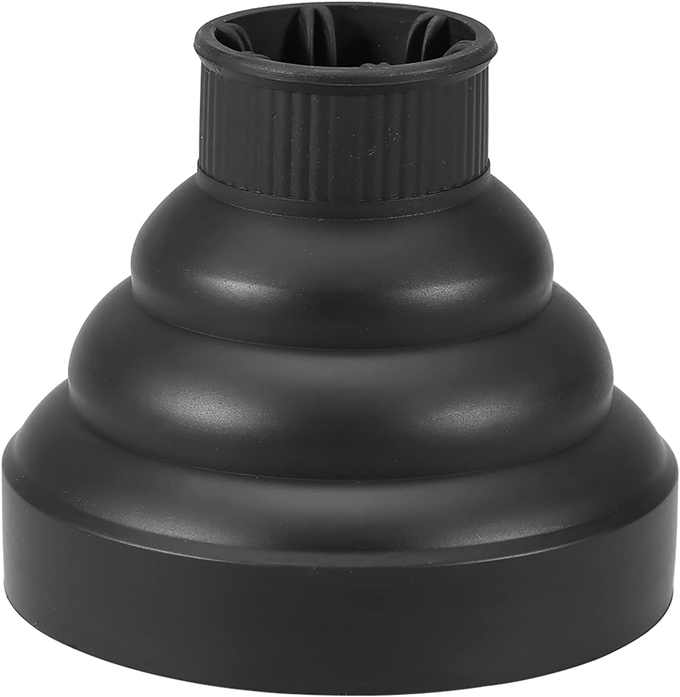 Foldable Hairdryer Diffuser - High Temp Resistant Silicone, Protects Hair from Heat Damage, Washable - 5 Color Choices (Black) - Green image number 3