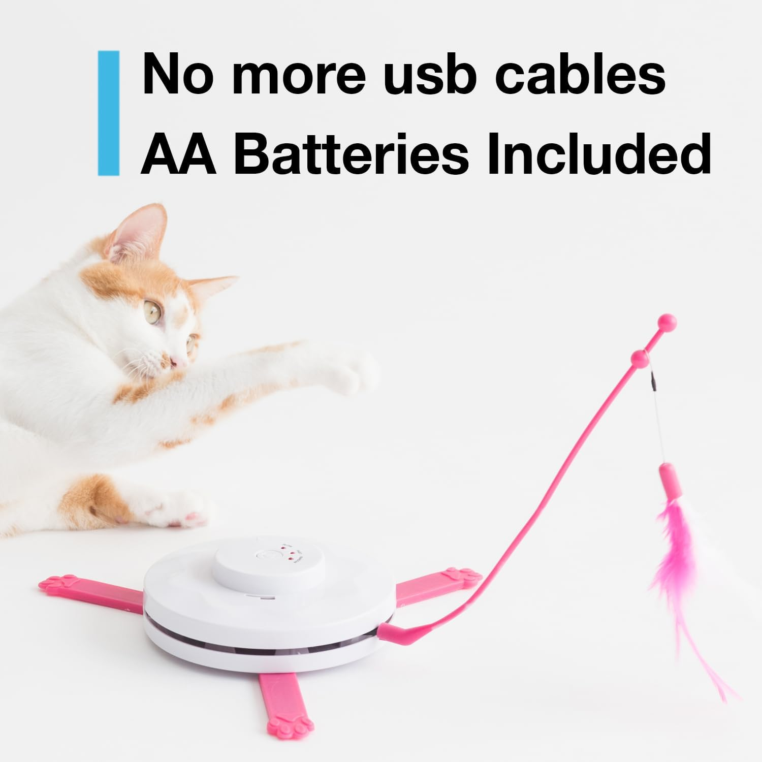 Interactive Cat Play-Catch the Tail-Electric, Rotating Feather , Motion, Automatic, Best Undercover Mouse under Blanket Cat Toy image number 6