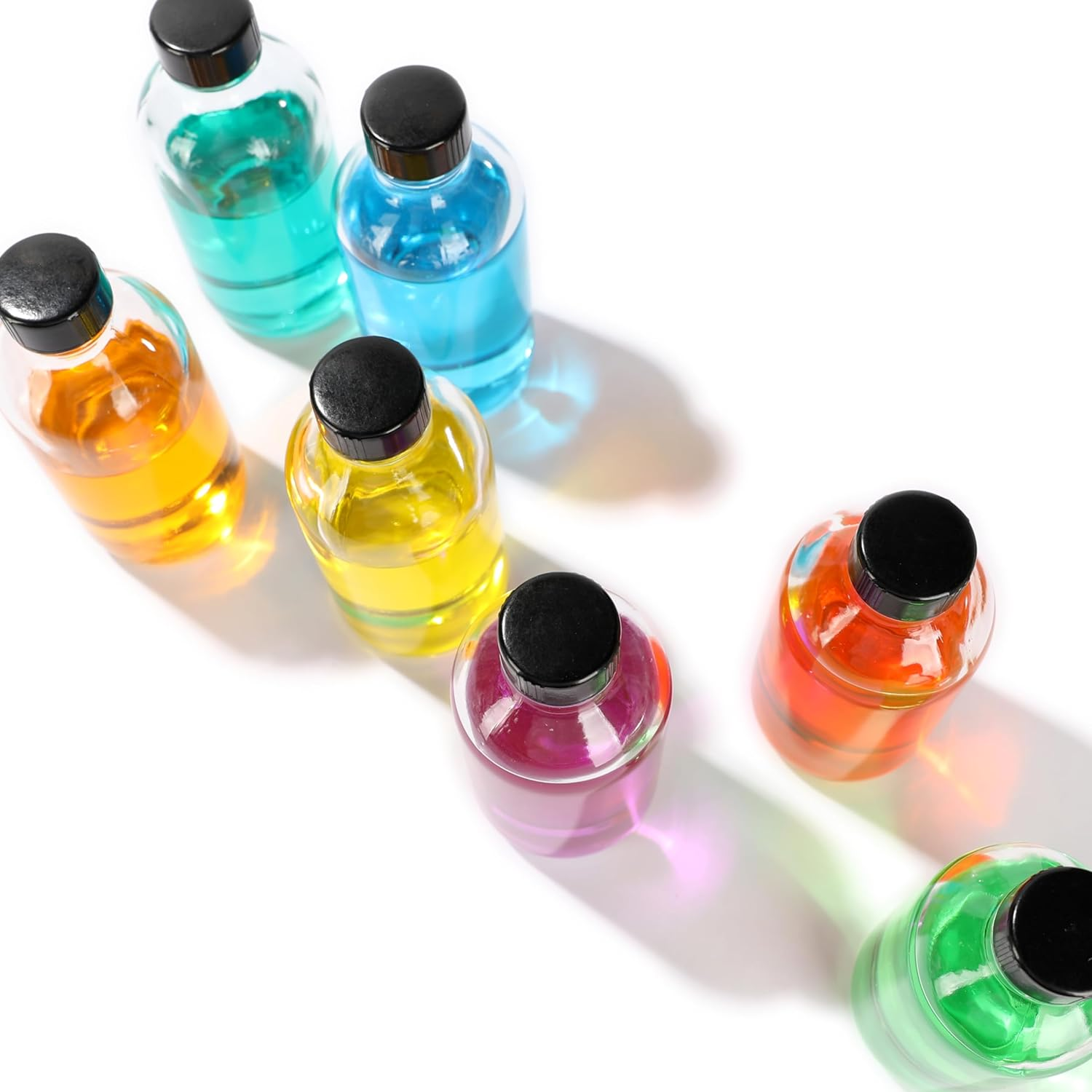 Magic Season Boston round Glass Bottles (Transparent/ 120 Ml with Caps / 12 Pcs) image number 2