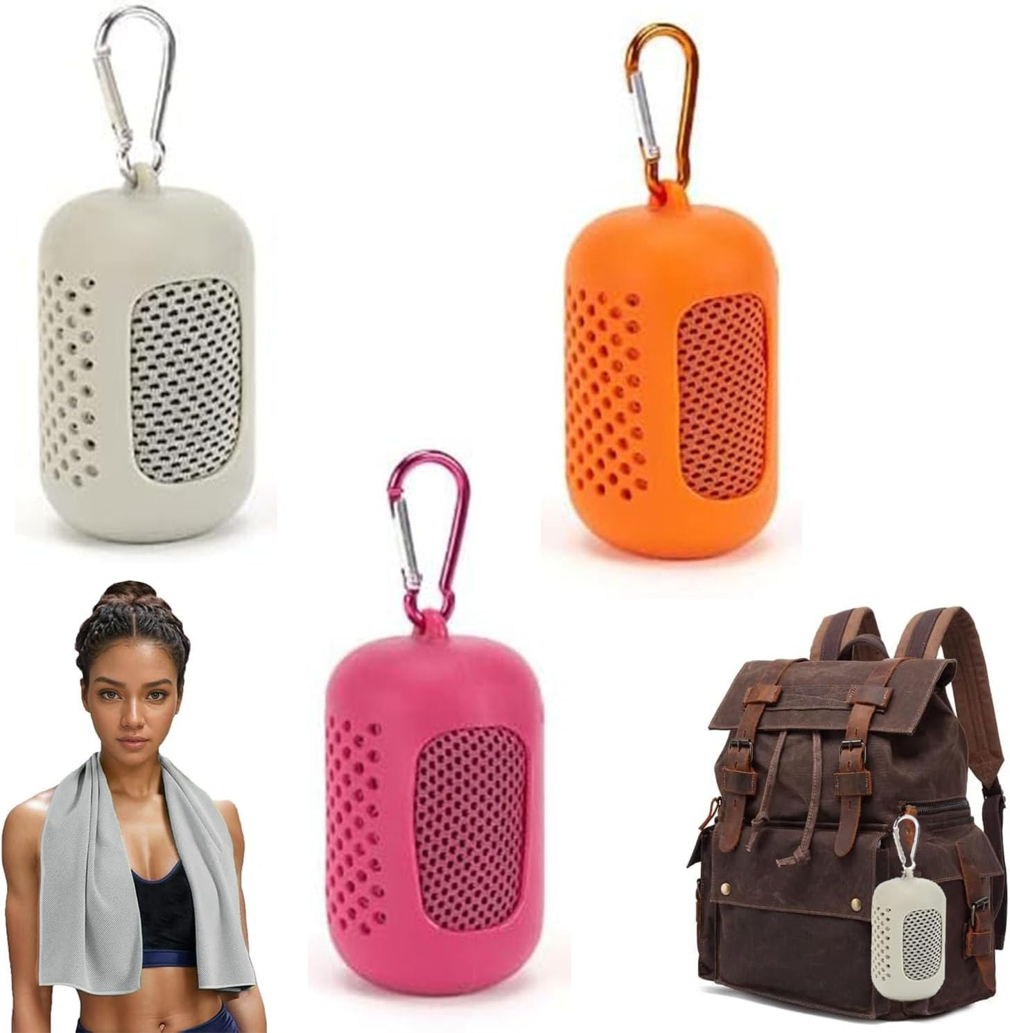 3 Pack Cooling Towels (30&times;80Cm), Microfiber Chilly Towels with Silicone Storage Bag, Soft Breathable Gym Ice Towel for Yoga, Sport, Travel Sweat Towels Fast Drying Lightweight Cooling Neck Wraps image number 6