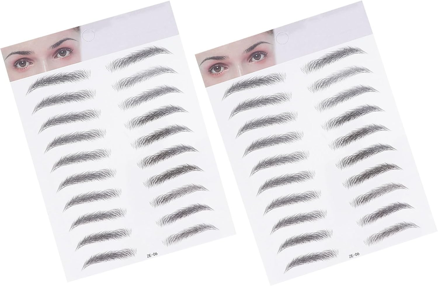 Minkissy 2Pcs Mcobeauty Brow Stencil Temporary Eyebrow Transfer for Sparse Light Eyebrows image number 5