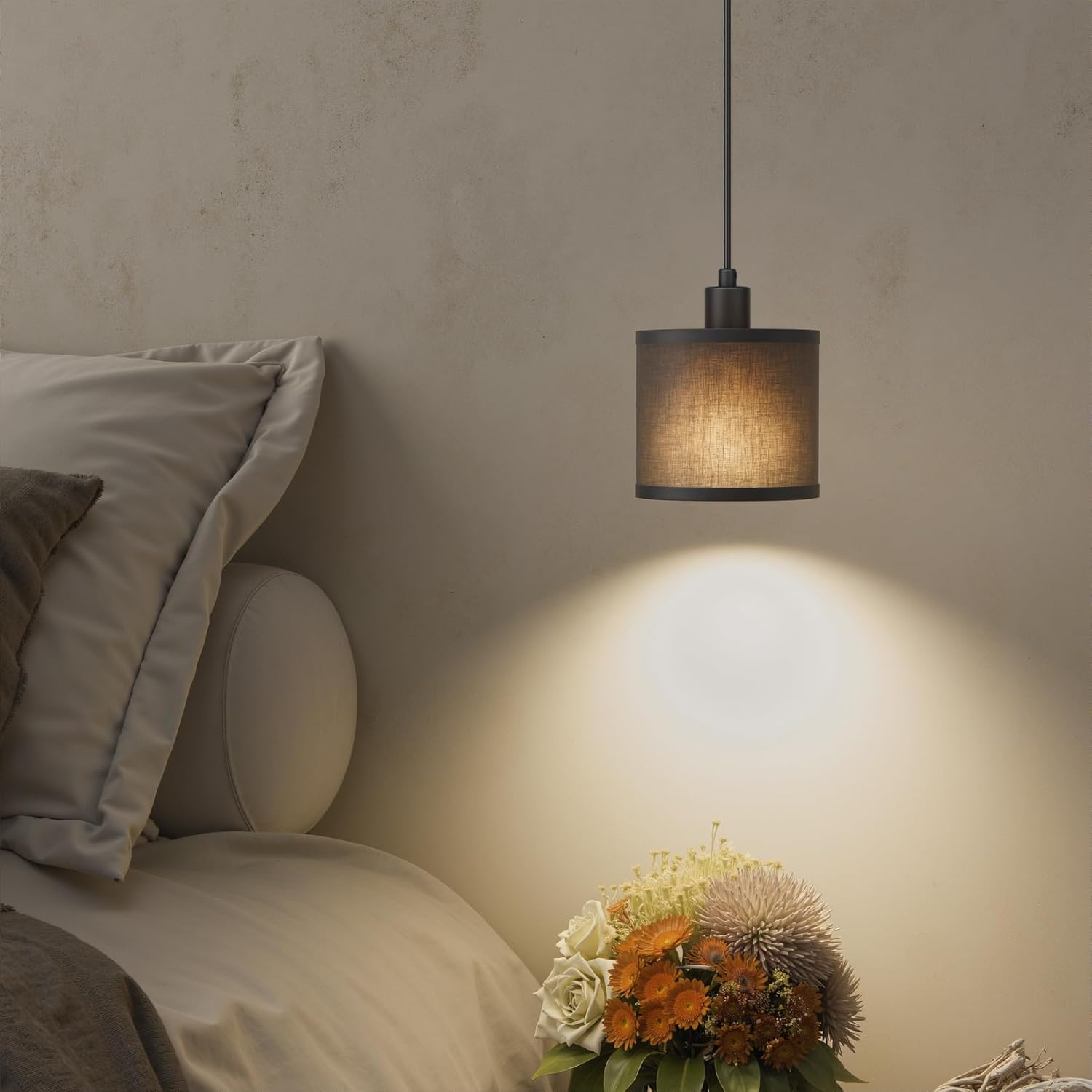 Klighten 3 X E14 Pendant Light, Modern Design, Height Adjustable, Simple Hanging Lamp for Dining Table, Living Room, Kitchen, 40 W Max, Bulb Not Included, Black