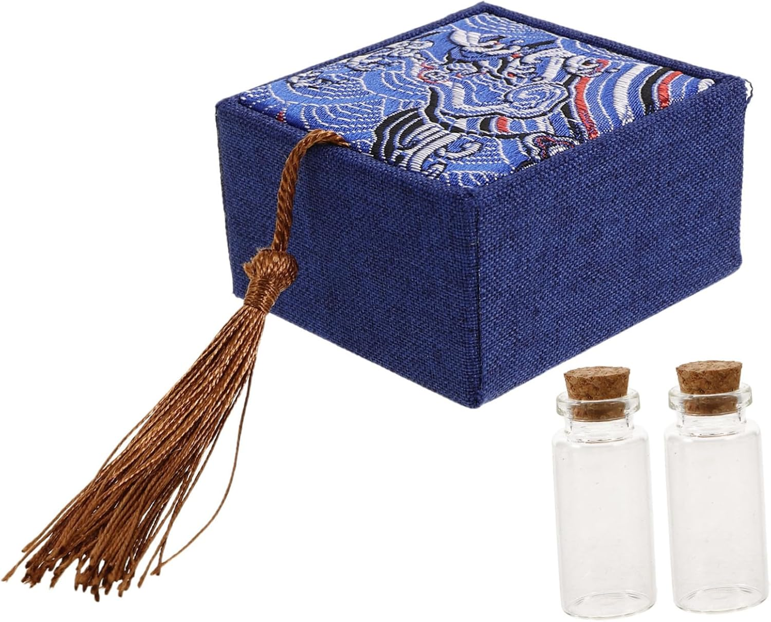 Baby Keepsake Box Set 2 Diy Fetal Hair Keepsake Bottles and Umbilical Cord Storage, Wooden Newborn Tooth Preservation Souvenir for Infant Memory Collection