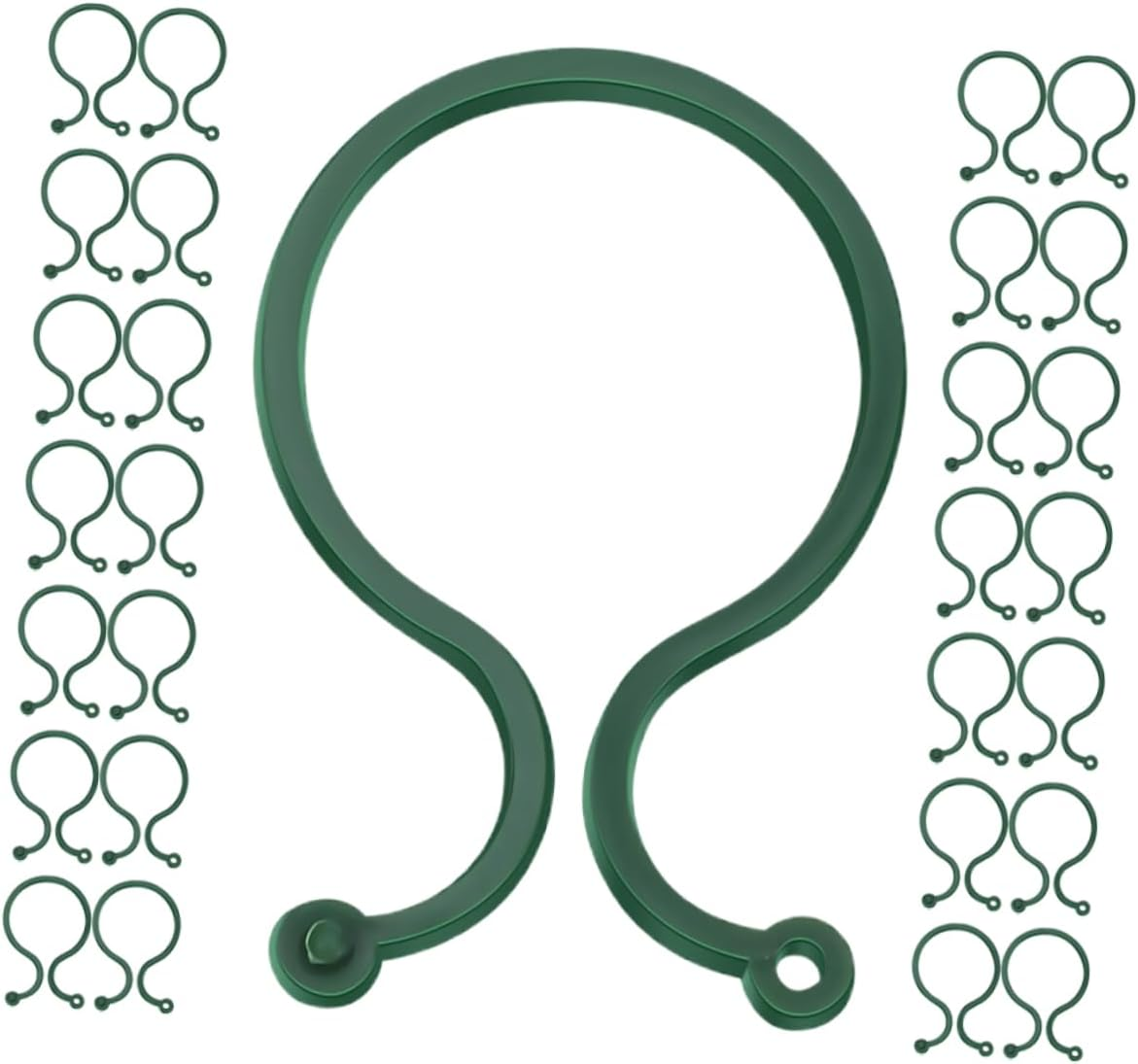 IWOWHERO 100Pcs Tomato Trellis Clips Lightweight Plant Support Clips Secured for Gardening Plant Climbing Wall Fixtures Green image number 1