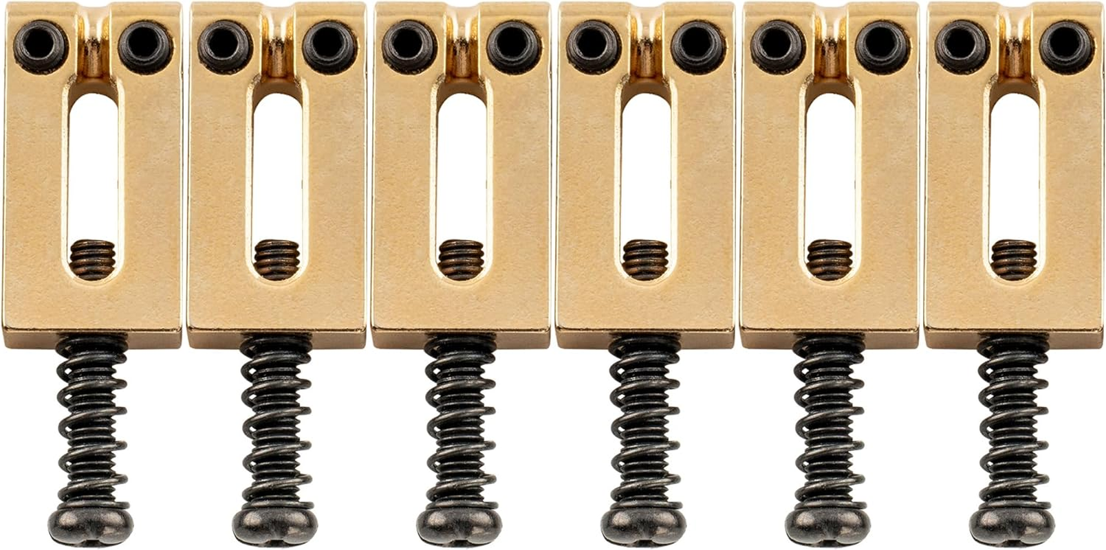 Musiclily Pro 10.5Mm Stainless Steel Modern Guitar Tremolo Bridge Saddles for Strat Tele Style Electric Guitar, Original Color (Set of 6)
