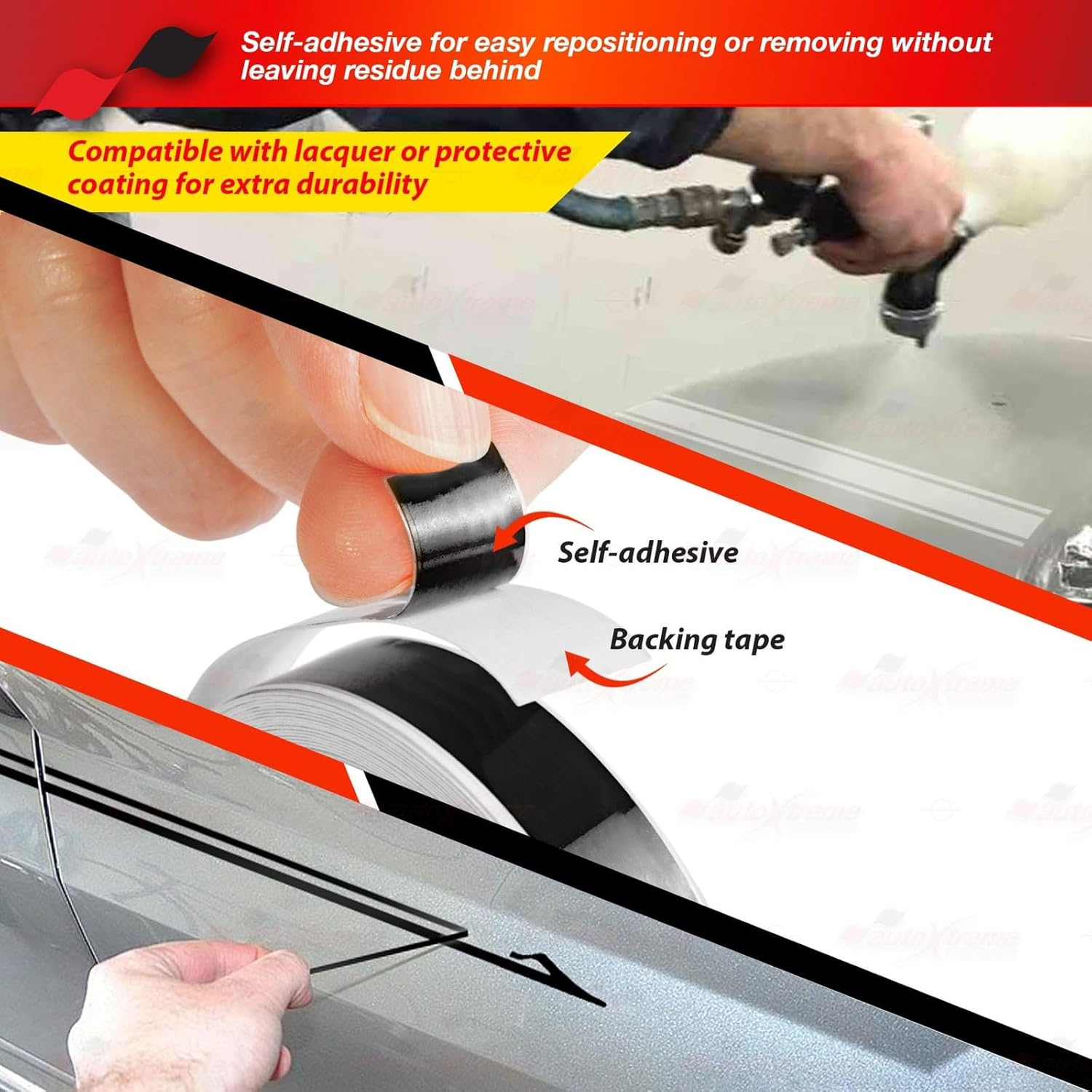 203Mm | 8.0", Purple-Blue, Self-Adhesive Vinyl Pin Stripe Line Decal Sticker Tape, Length 9.80M | 32Ft, Suitable for Cars, Vans, Motorcycles, Bikes, Models, Tuning & Styling image number 2