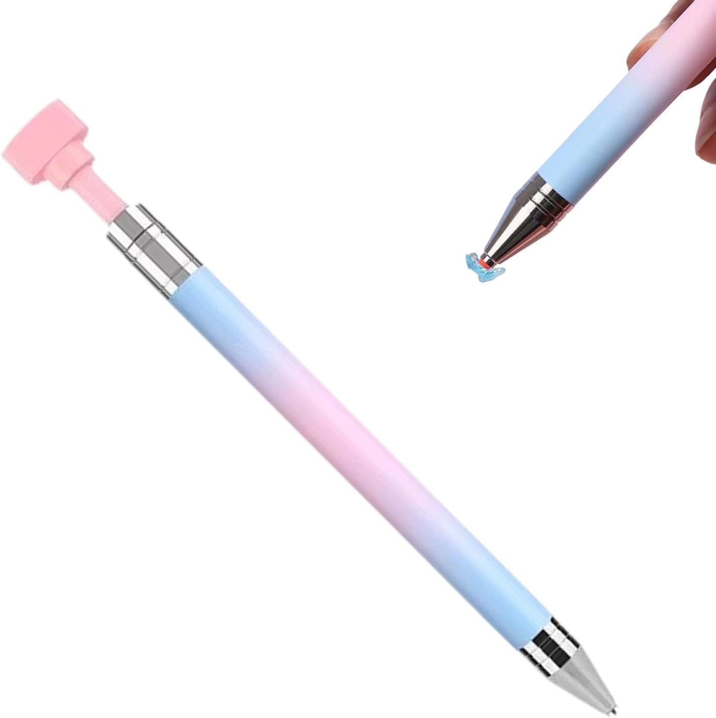 Refillable Wax Pen | Art Accessories | Rhinestone Pickup Tool Pen - for Painting Manicure Jewelry Fixing - White image number 7
