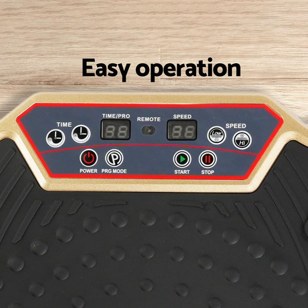 PORIYA Vibration Machine,180Kg Capacity,99 Speed Levels,Remote Control Full Body Fitness Vibrating Plate,Exercise Platform with Resistance Bands for Home Workout,Ideal for All Ages