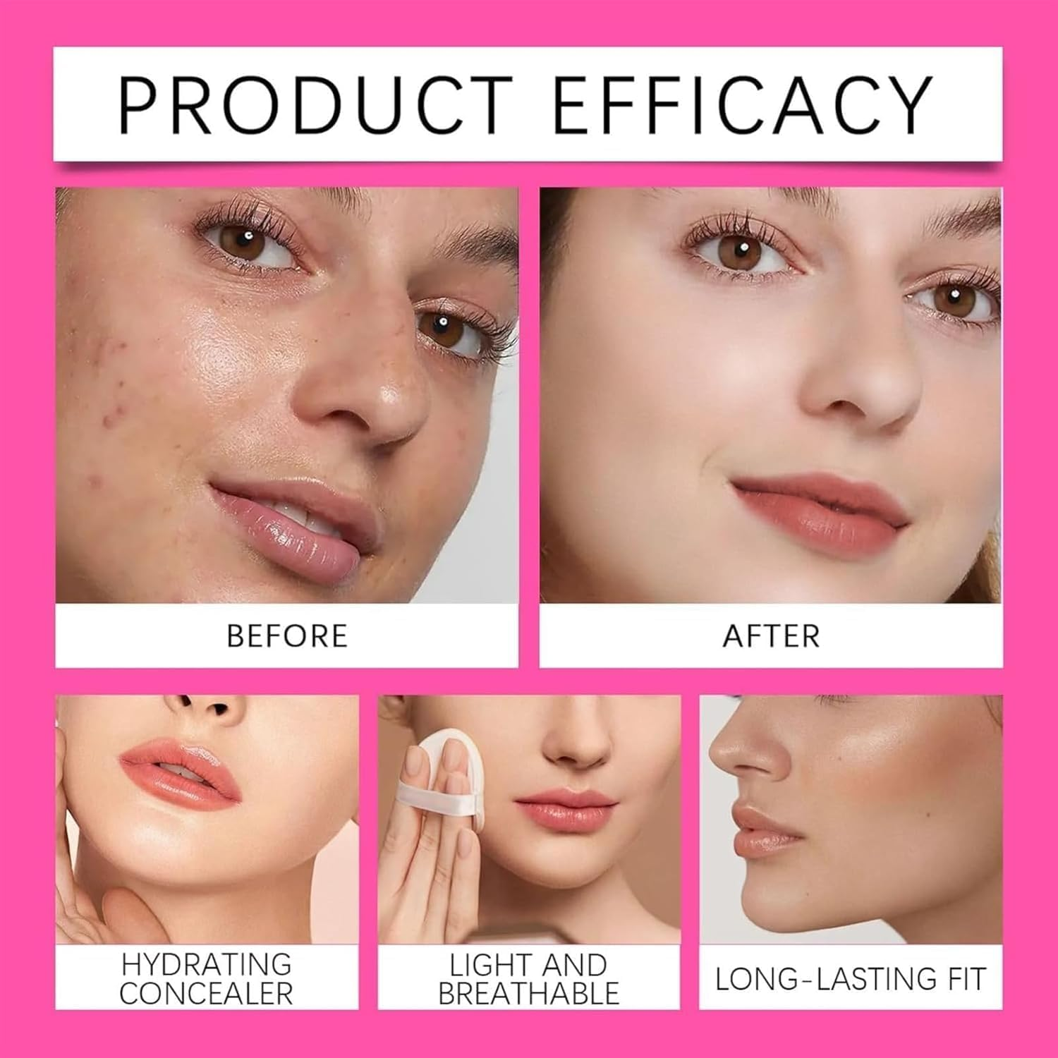 2025 Update Peptide Bounce Balm Foundation, Peptide Bounce Foundation &ndash; Hydrating, Age-Defying Makeup for Mature Skin, Natural, Medium Coverage, Blur Fine Lines, Smooths Texture (Natural Color) image number 6