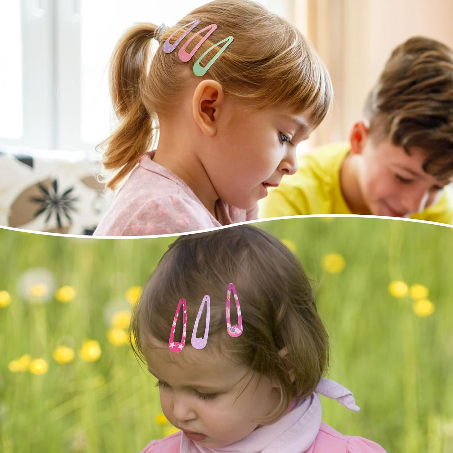 Bighan 80 Pcs Girls Hair Clips Metal Drop-Shaped Barrettes in 20 Colors (4 Clips Each) Adorable Hair Accessories for Girls, Multi image number 5