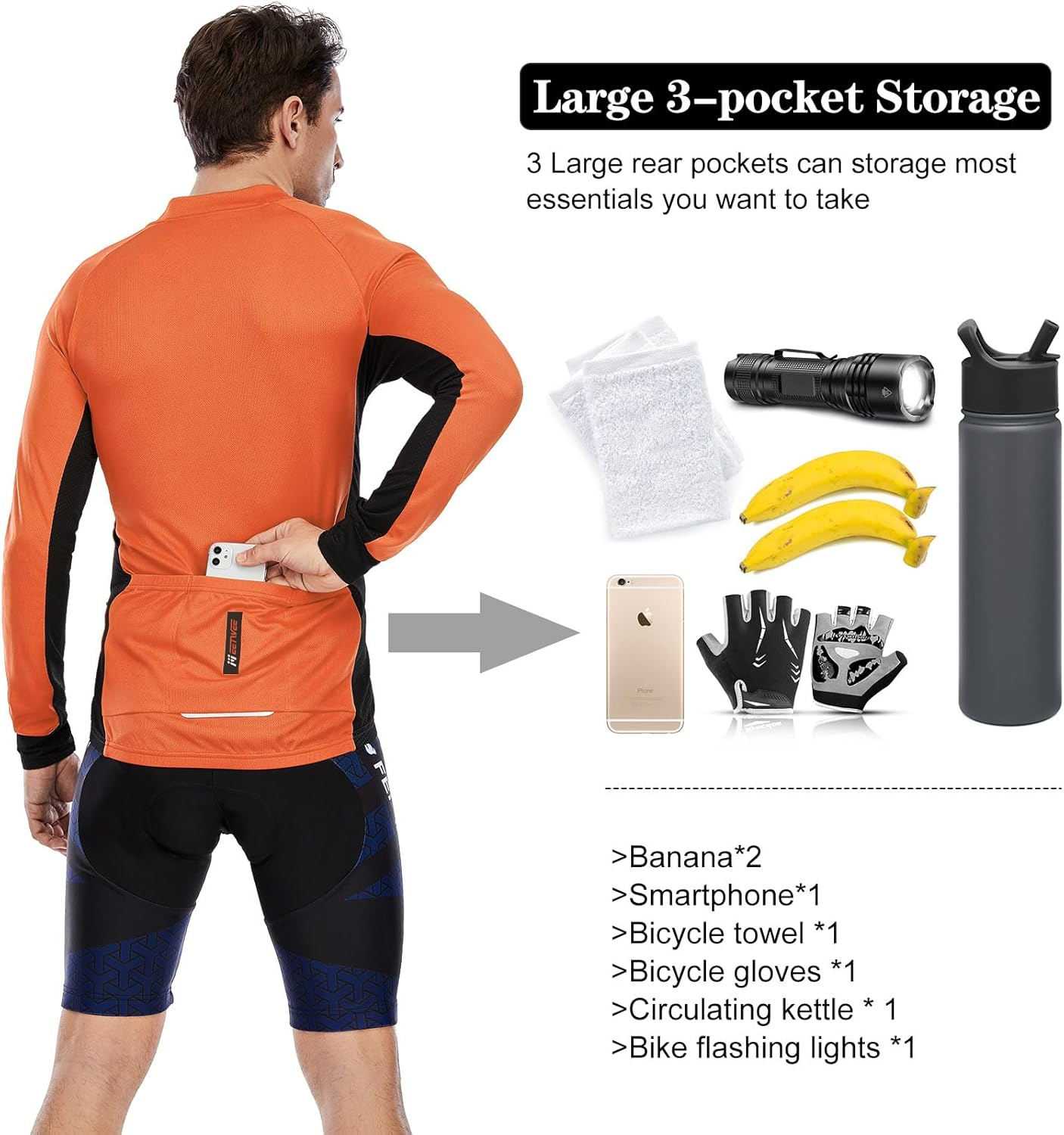 MEETWEE Men&rsquo;S Cycling Jersey, Short Sleeve Biking Cycle Tops Quick Dry Breathable Mountain Bike MTB Shirt Racing Bicycle Clothes image number 2